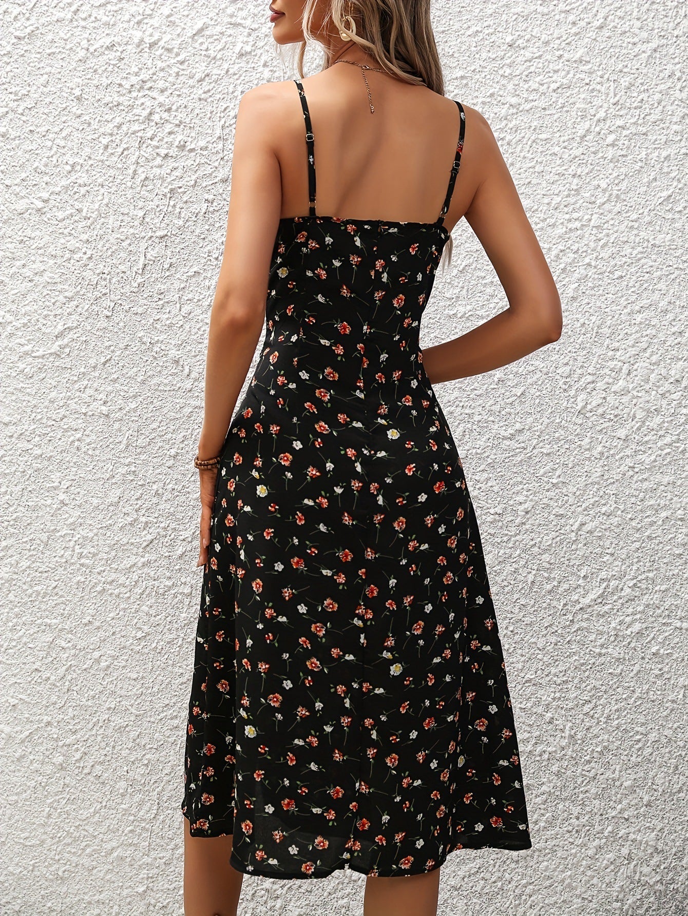 25 Edition – Polka Dot Maxi Dress with Front Slit