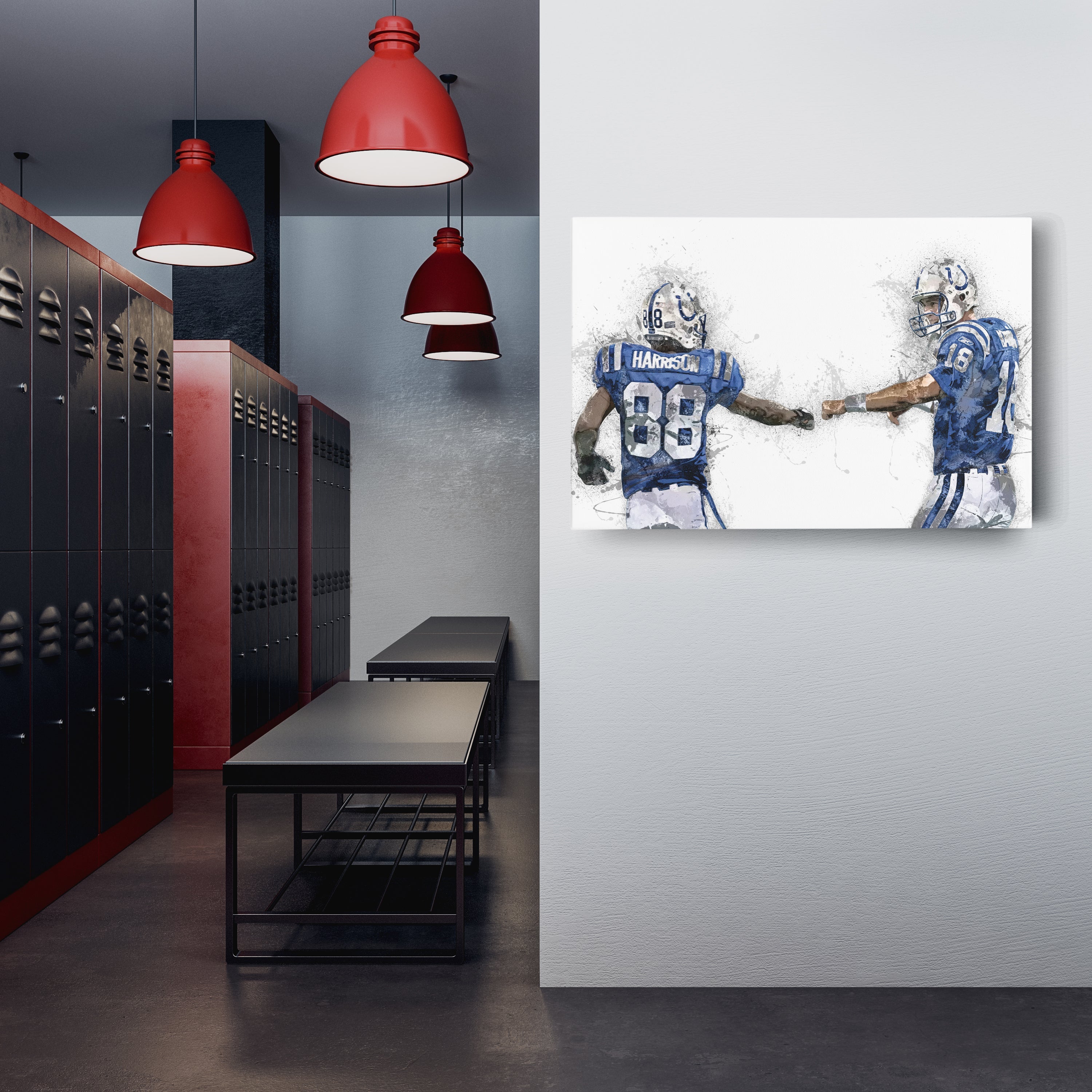Peyton Manning & Marvin Harrison Canvas Art – Indianapolis Colts Wall Decor