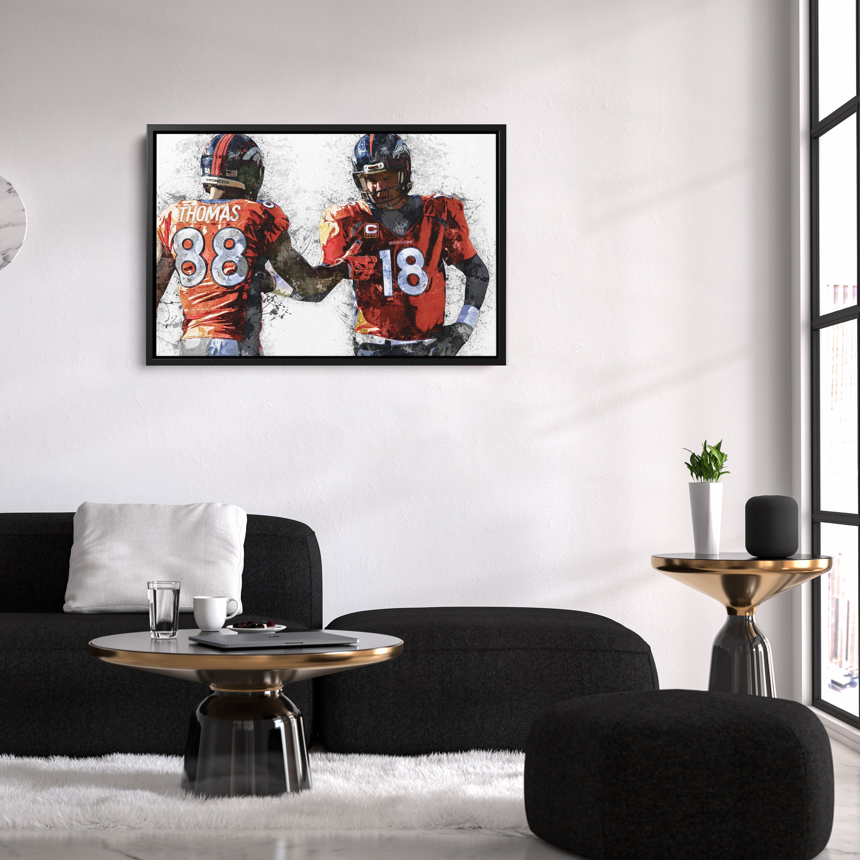 Peyton Manning & Demaryius Thomas Canvas Art – Denver Broncos Wall Decor