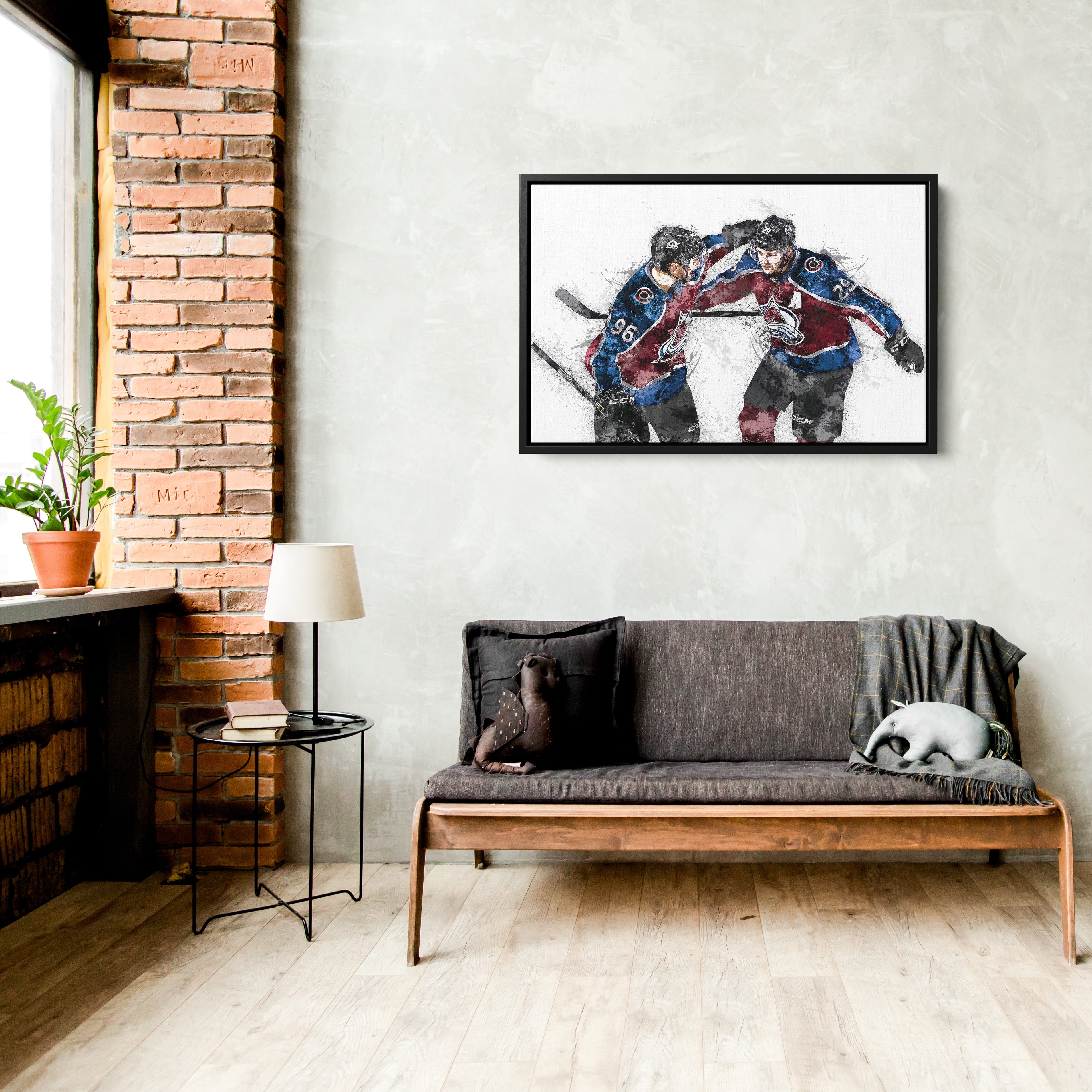 Nathan MacKinnon & Mikko Rantanen Canvas Art – Colorado Avalanche Wall Decor