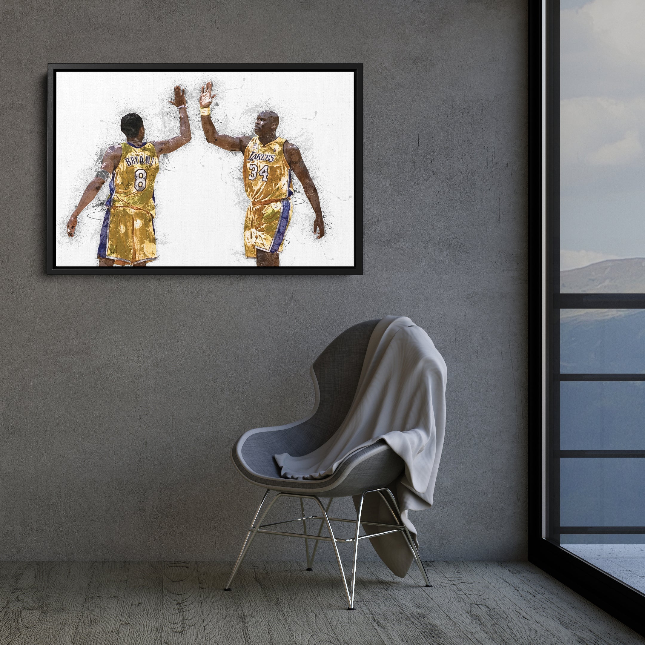 Kobe Bryant & Shaquille O'Neal Canvas Art – Los Angeles Lakers Wall Decor