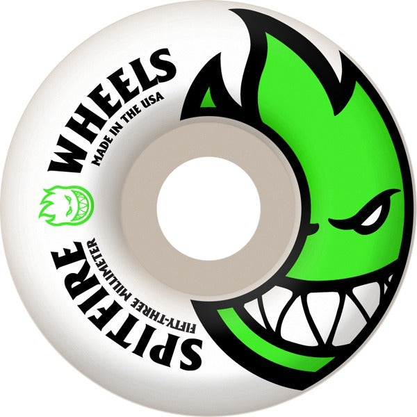Spitfire Wheels Bighead 53mm 99a - White/Green (Set)