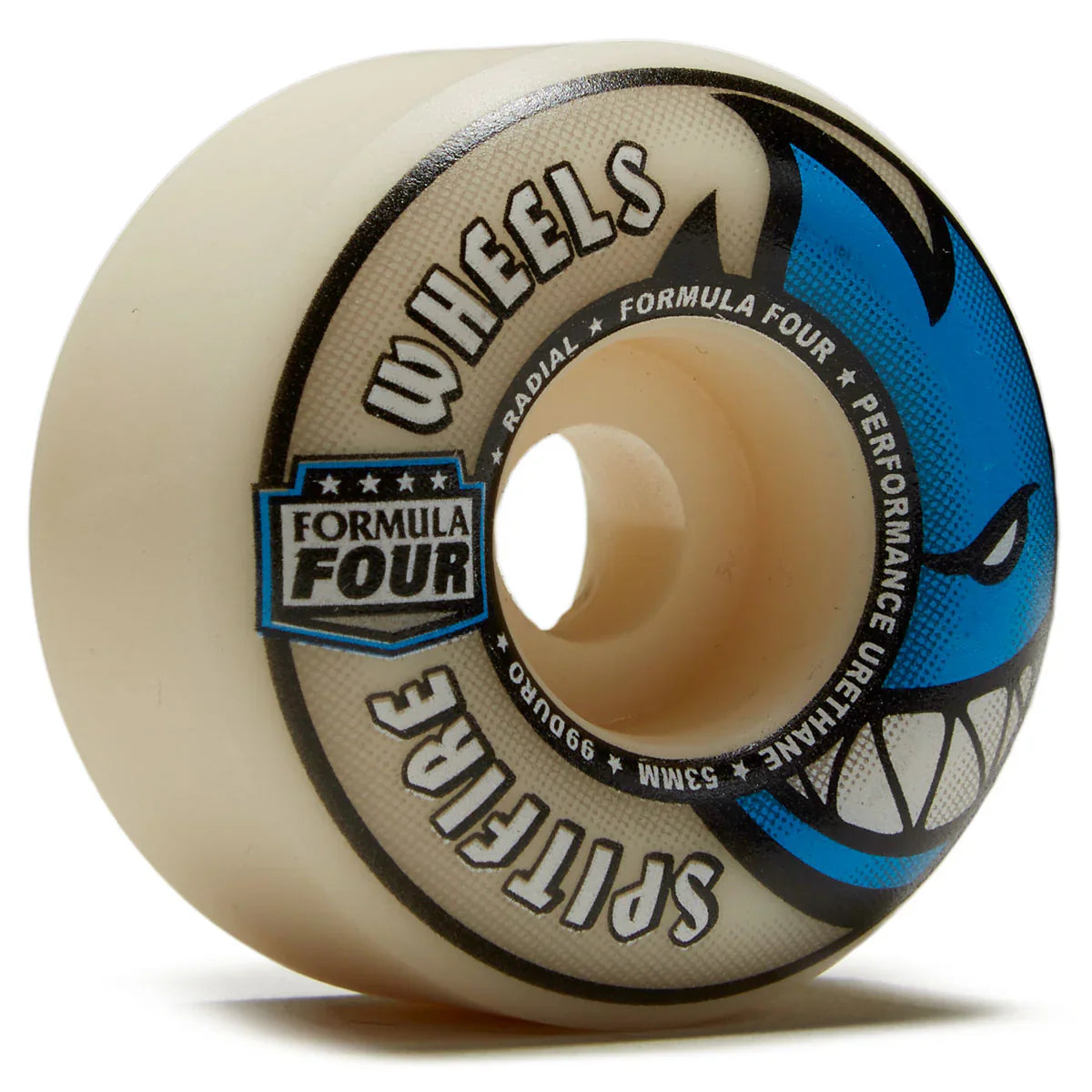 Spitfire Wheels F4 Radial 53mm 99a - Natural/Blue (Set of 4)