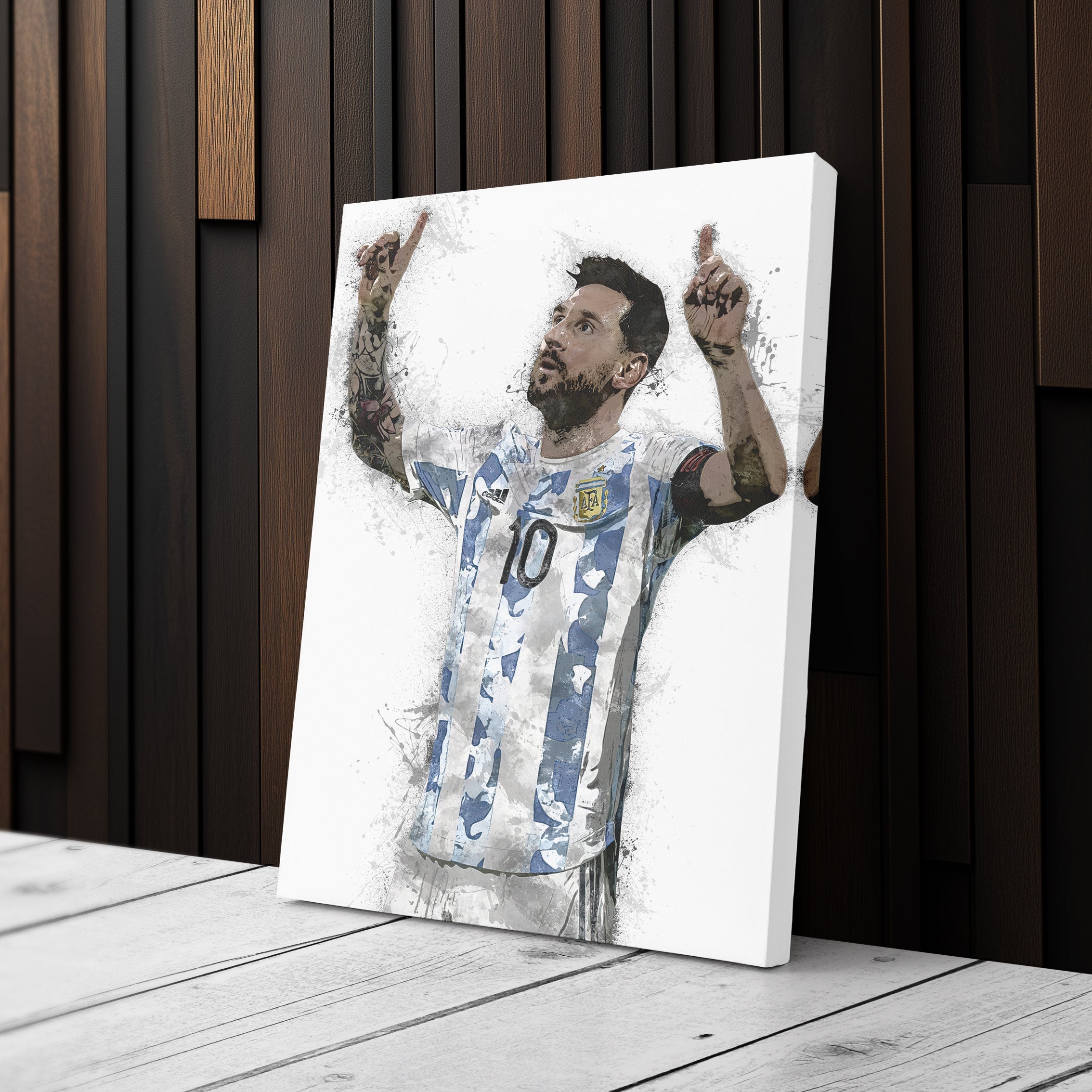 Lionel Messi Canvas Art – Argentina National Team Wall Decor