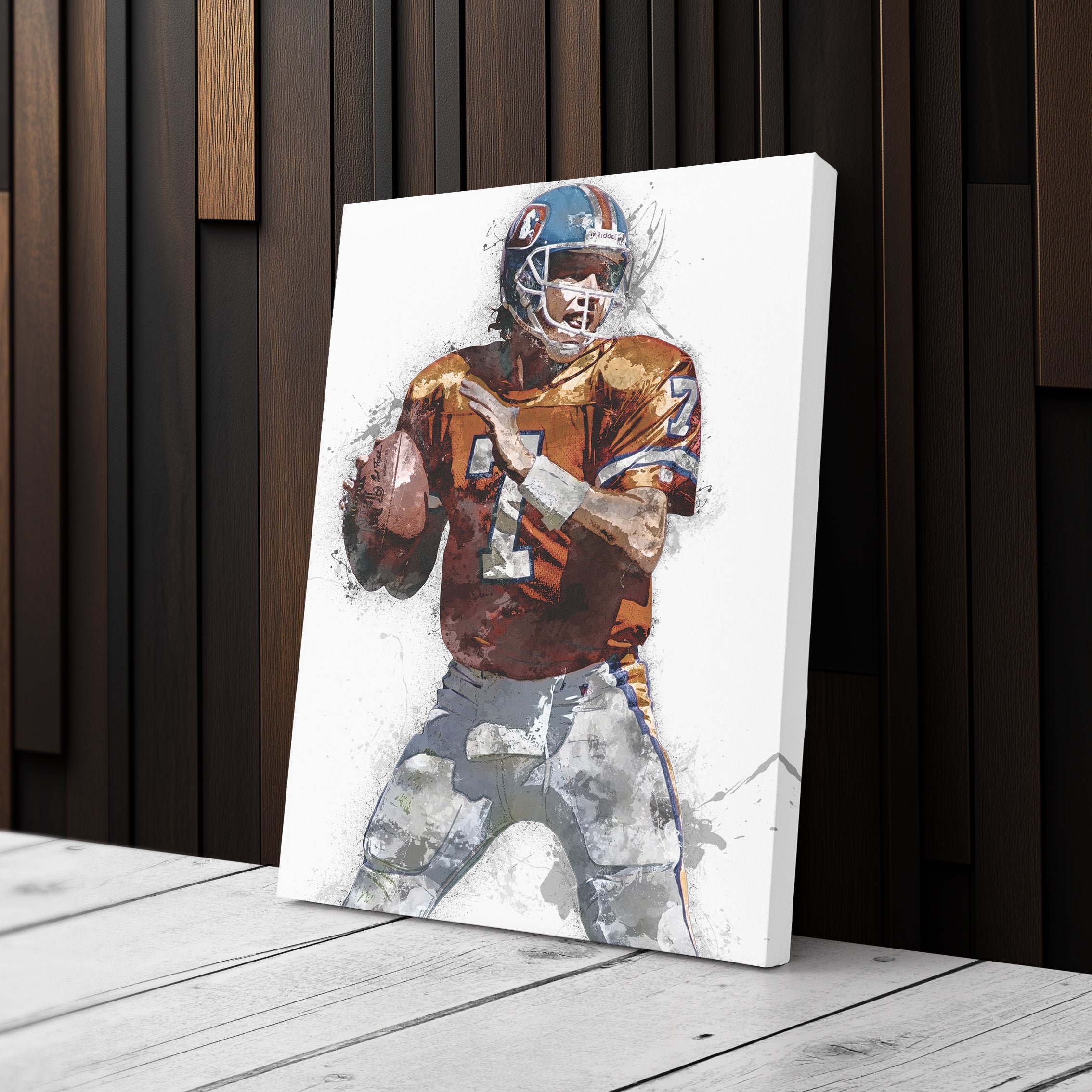 John Elway Canvas Art – Denver Broncos Wall Decor