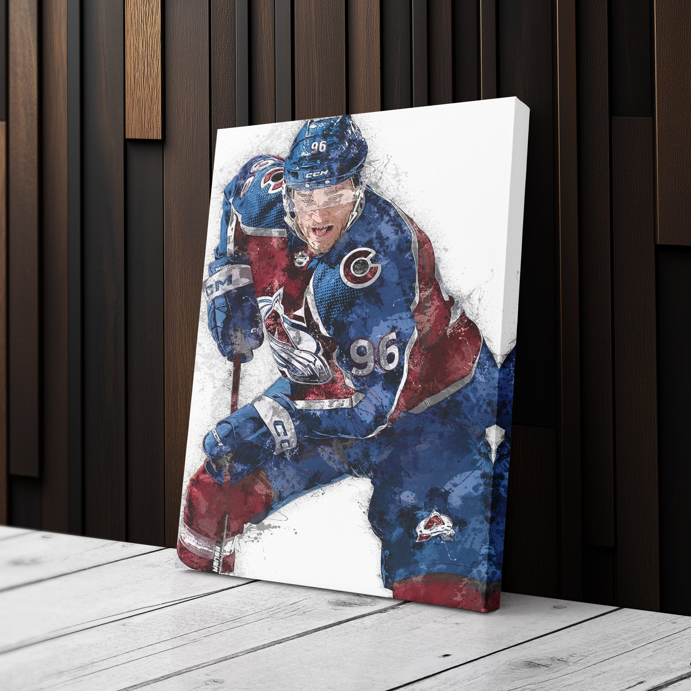 Mikko Rantanen Canvas Art – Colorado Avalanche Wall Decor