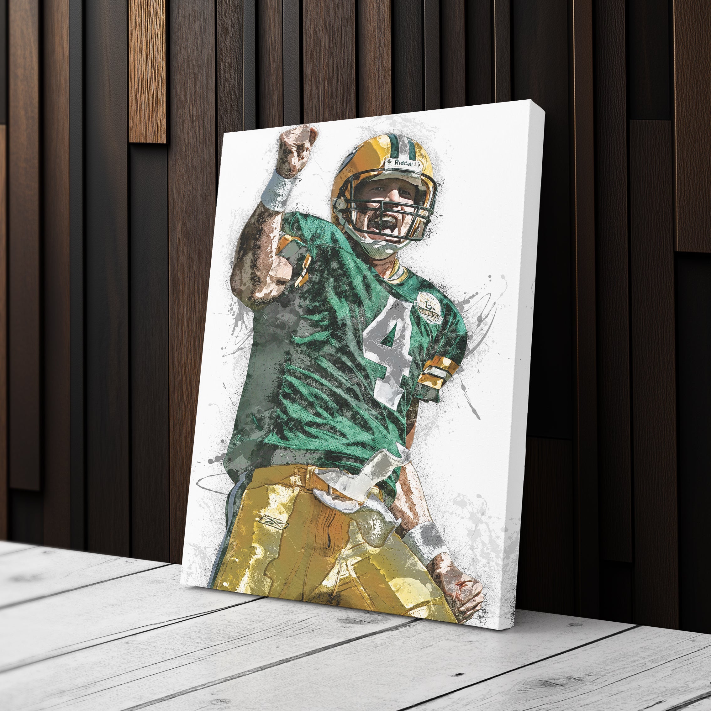 Brett Favre Canvas Art – Green Bay Packers Wall Decor