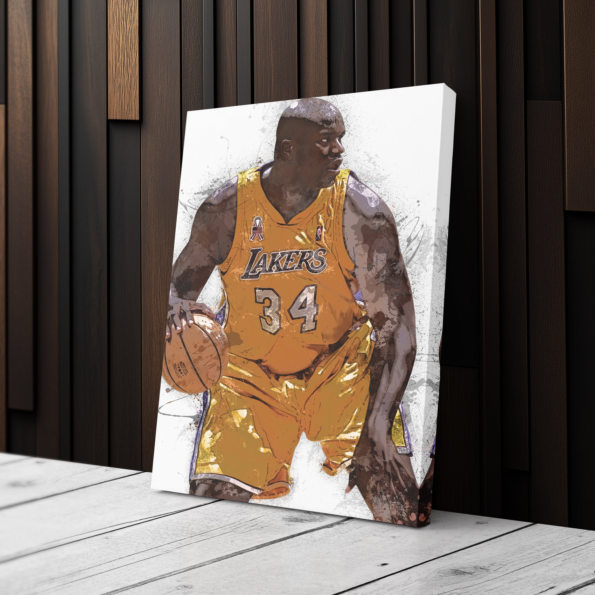 Shaquille O'Neal Canvas Art – Los Angeles Lakers Wall Decor