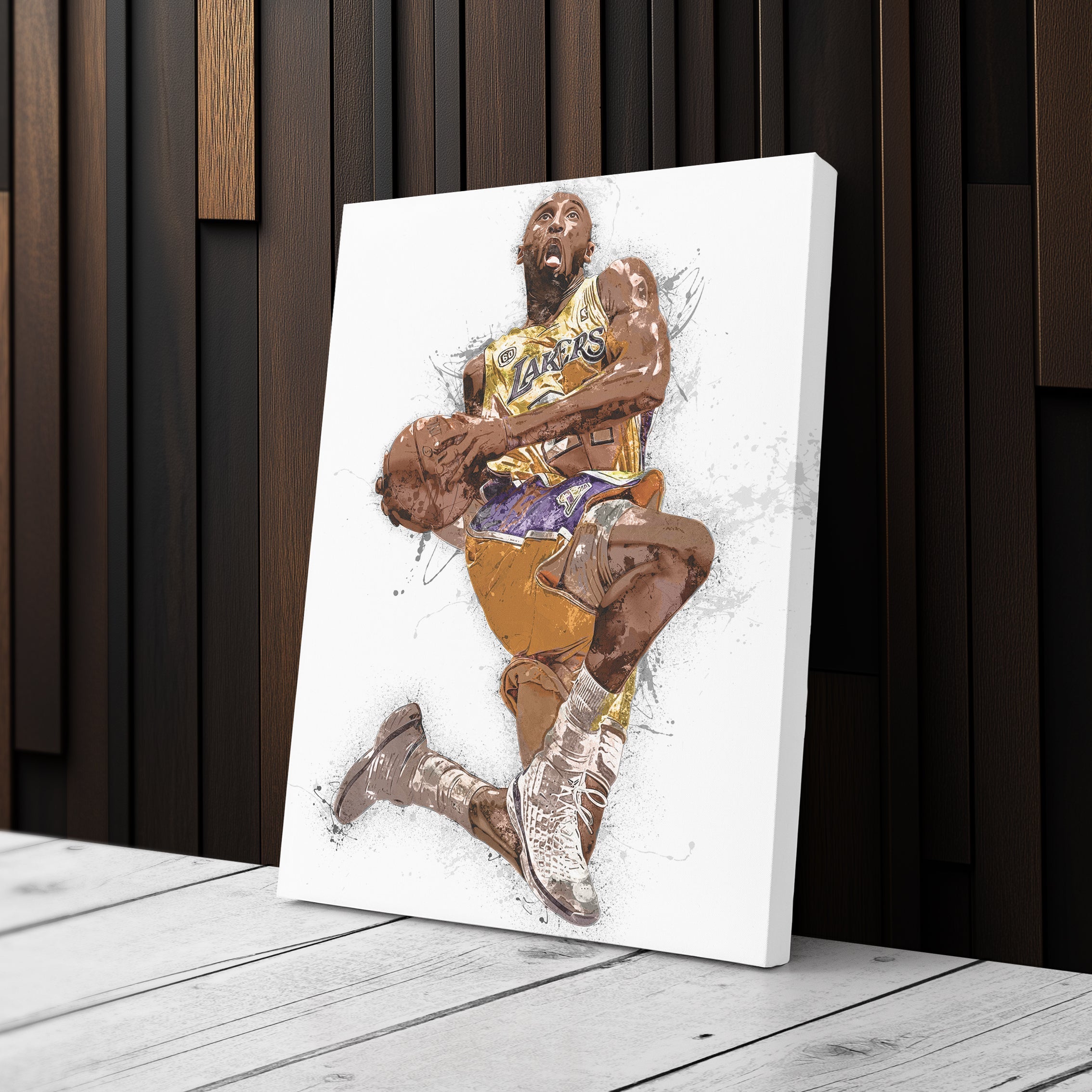 Kobe Bryant Canvas Art – Los Angeles Lakers Legend Wall Decor