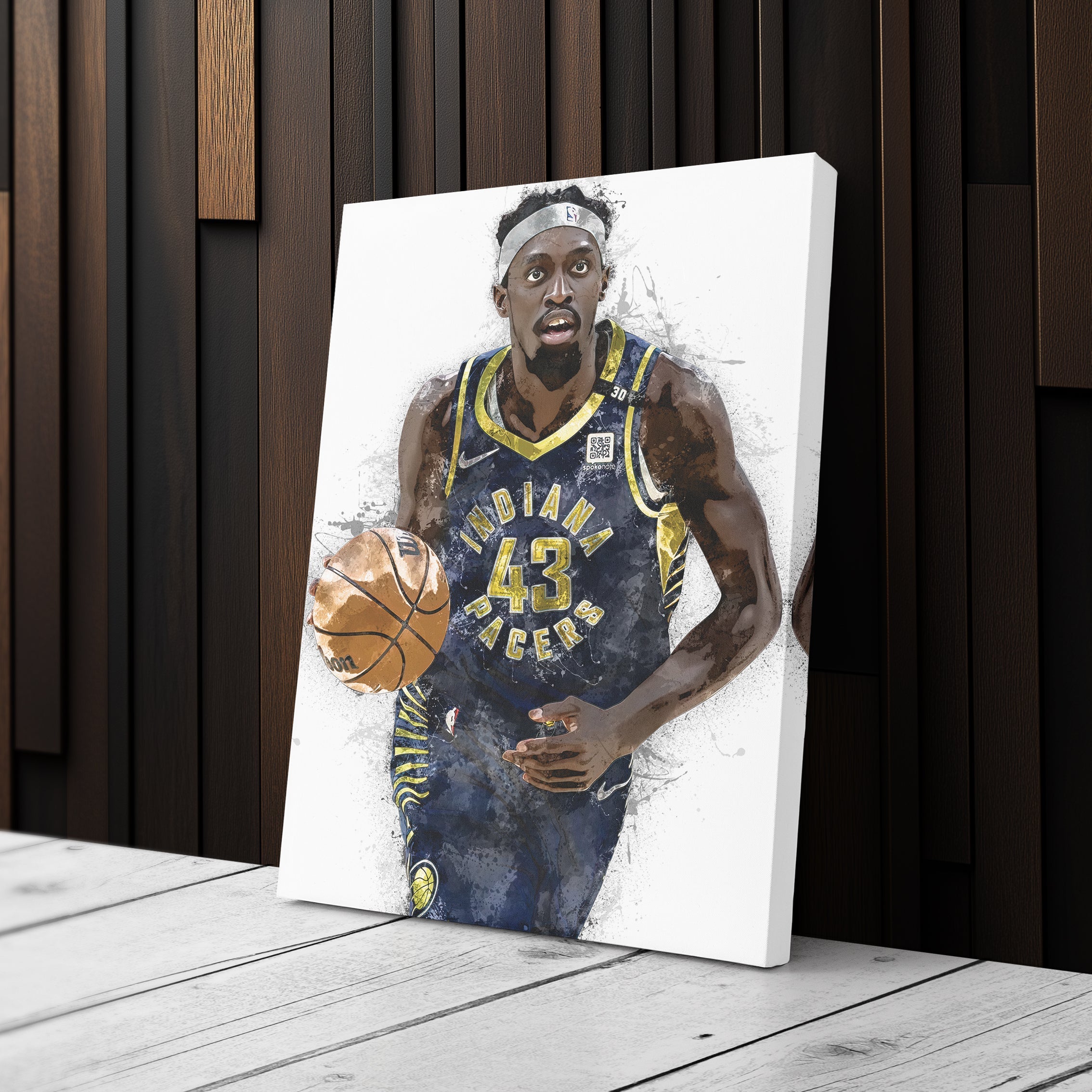 Pascal Siakam Canvas Art – Indiana Pacers Wall Decor