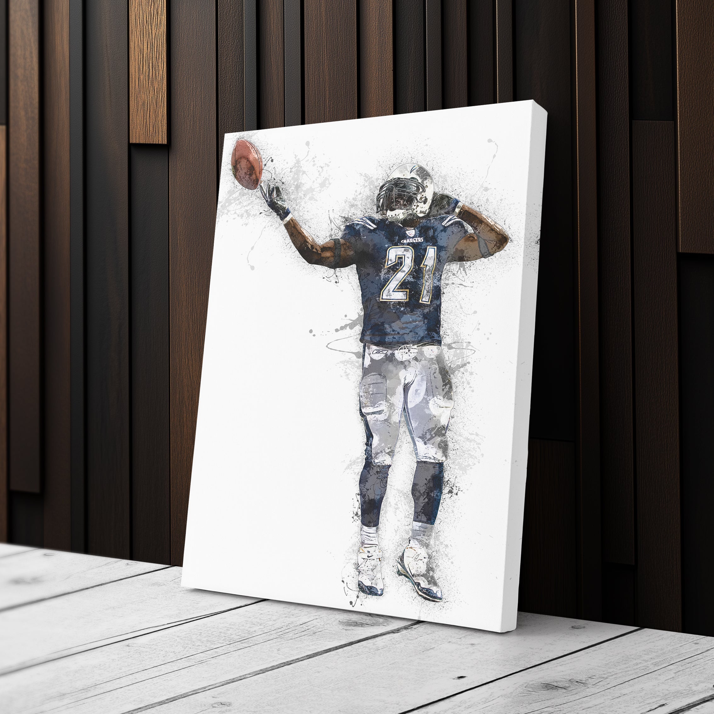 LaDainian Tomlinson Canvas Art – Los Angeles Chargers Wall Decor