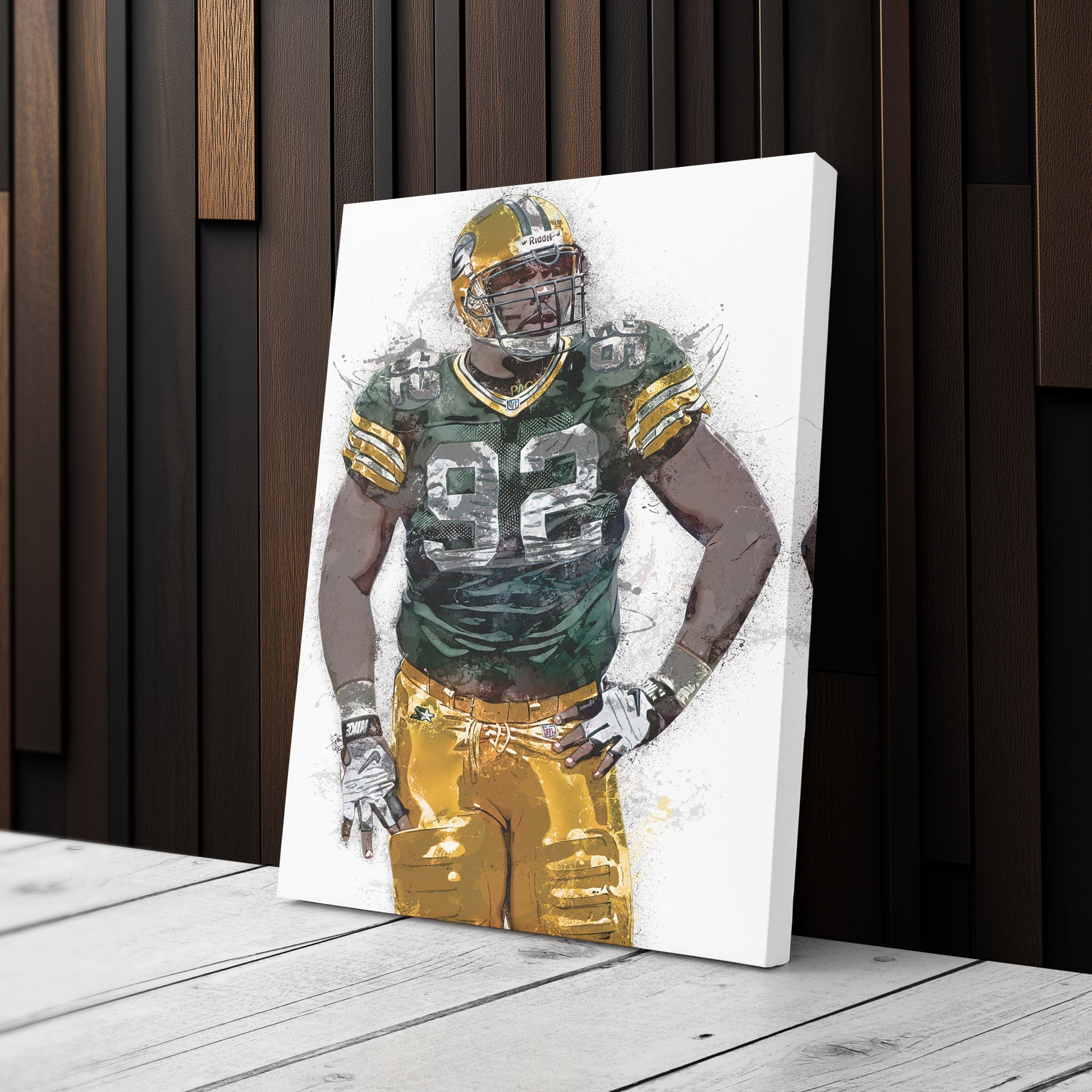 Reggie White Canvas Art – Green Bay Packers Wall Decor