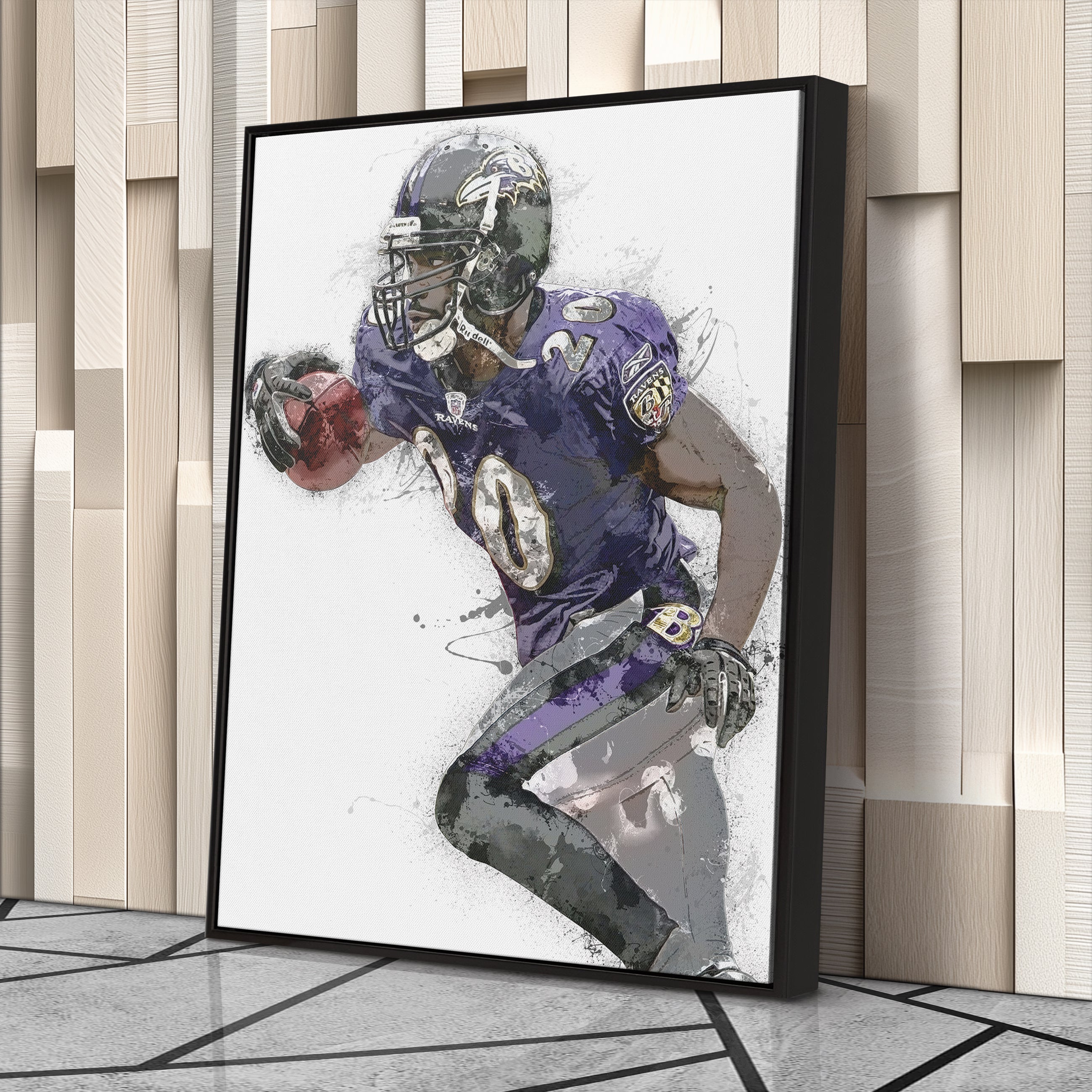 Ed Reed Canvas Art – Baltimore Ravens Wall Decor