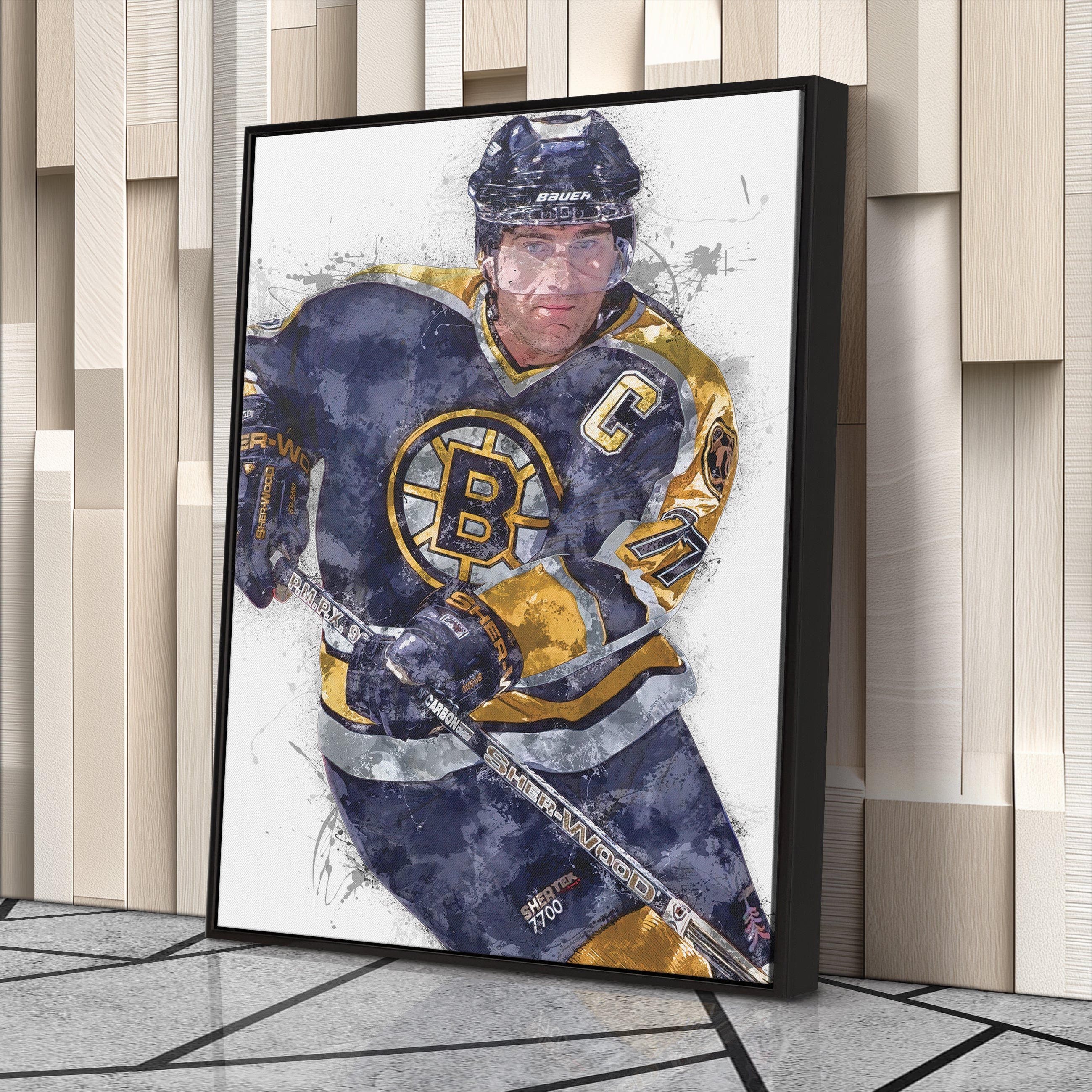 Ray Bourque Canvas Art – Boston Bruins Wall Decor