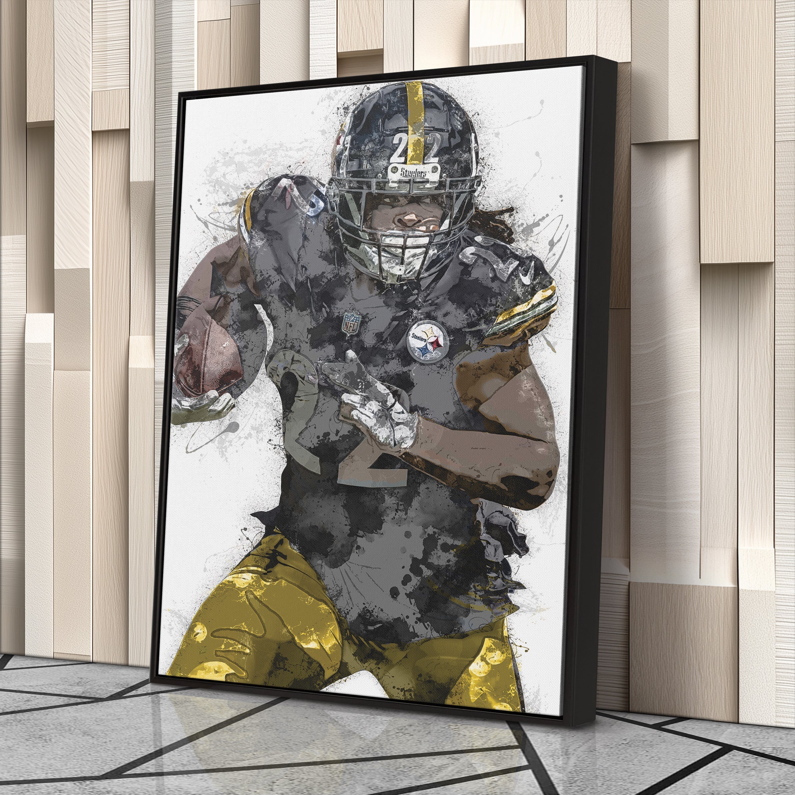 Najee Harris Canvas Art – Pittsburgh Steelers Wall Decor