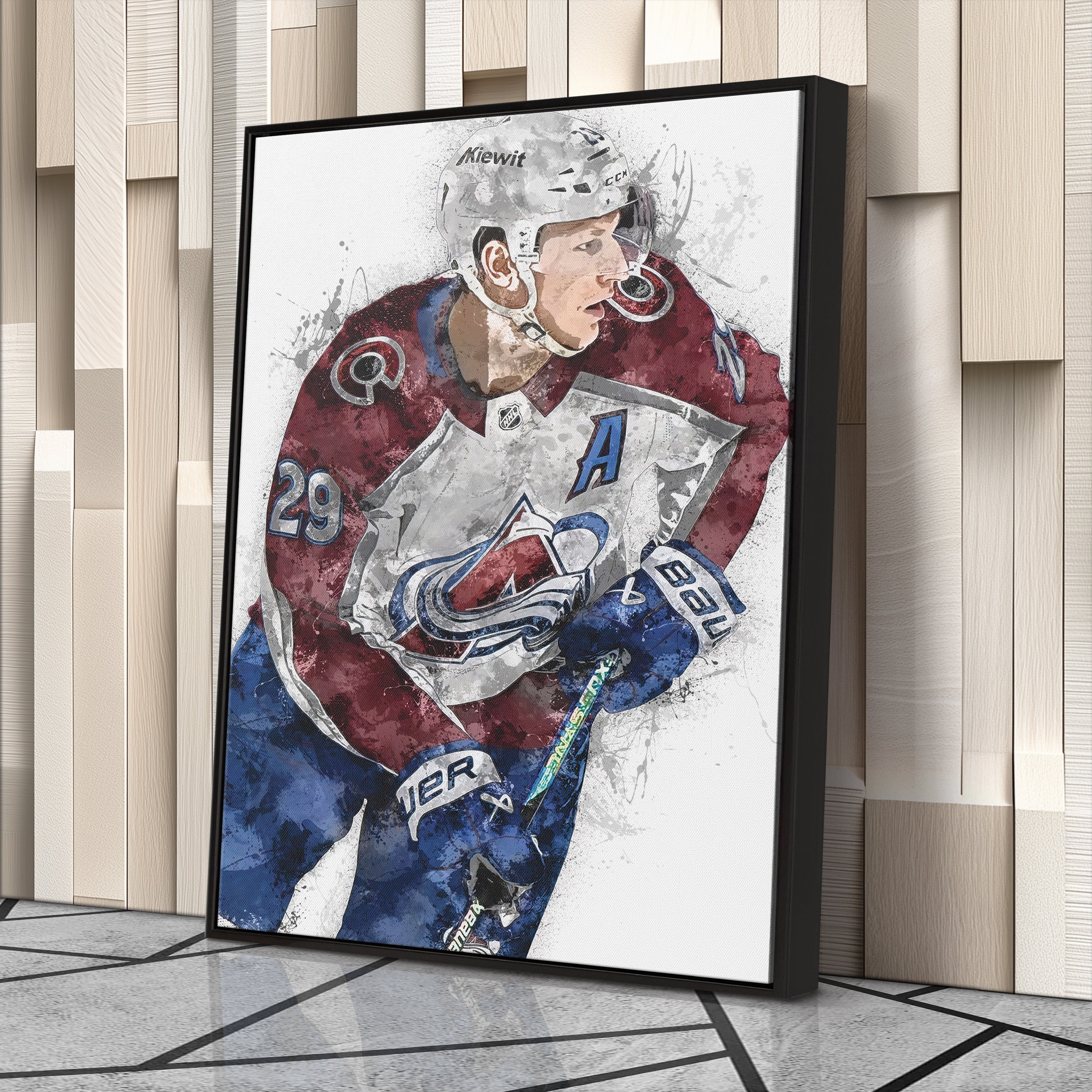 Nathan MacKinnon Canvas Art – Colorado Avalanche Wall Decor