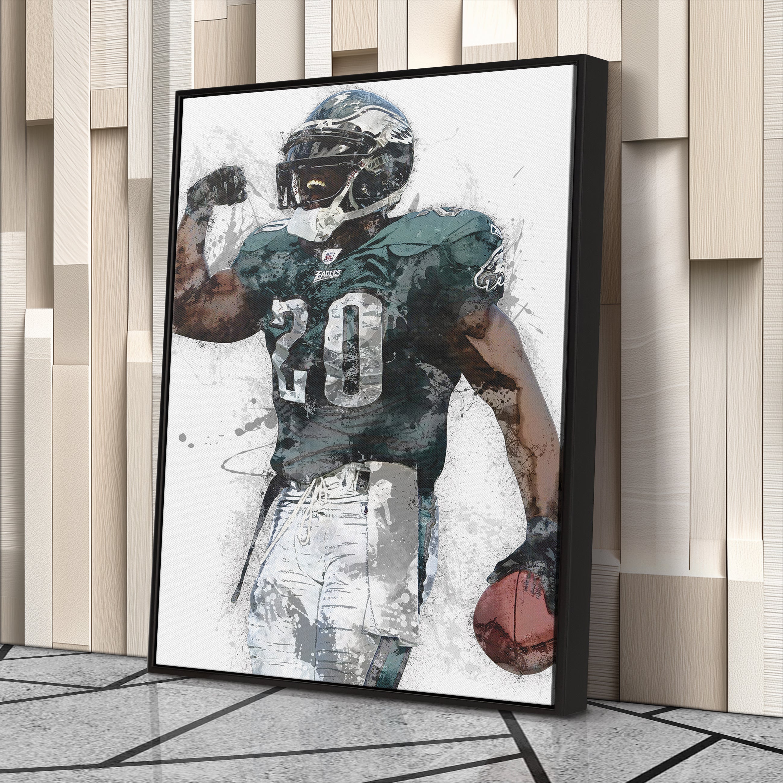 Brian Dawkins Canvas Art – Philadelphia Eagles Wall Decor
