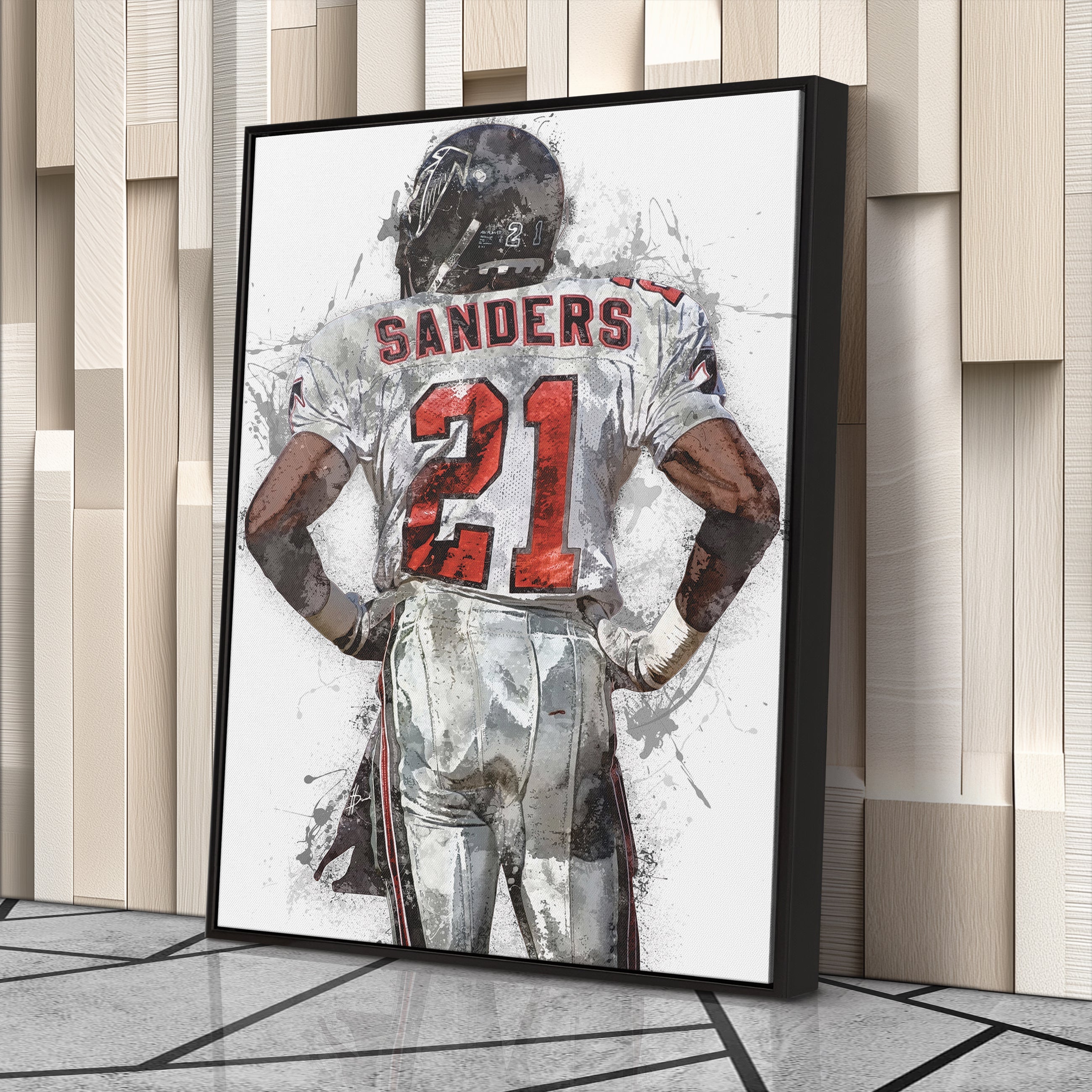 Deion Sanders Canvas Art – Atlanta Falcons Wall Decor