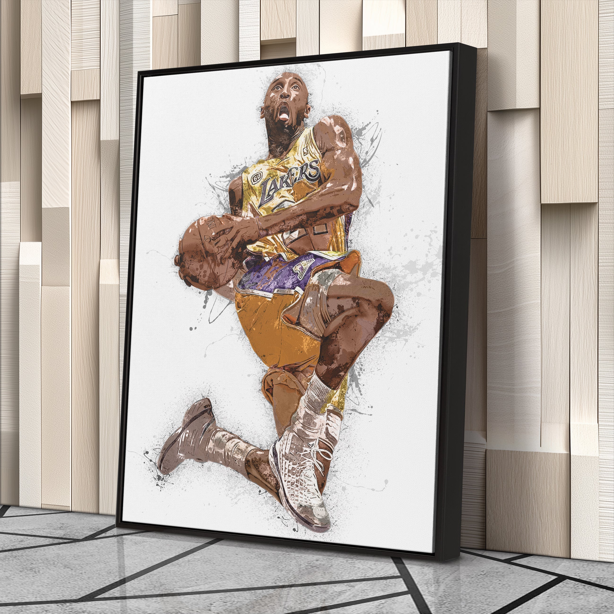 Kobe Bryant Canvas Art – Los Angeles Lakers Legend Wall Decor