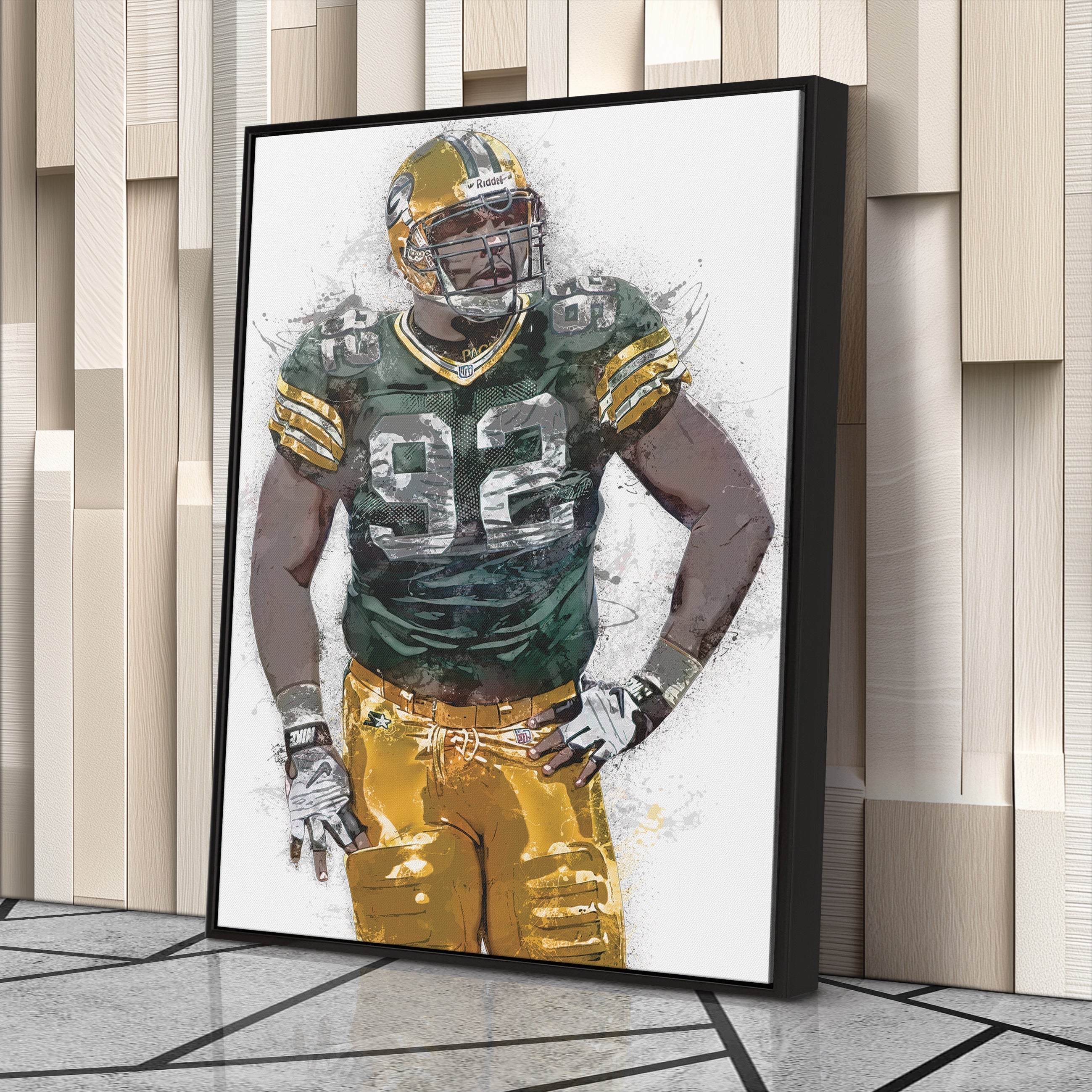 Reggie White Canvas Art – Green Bay Packers Wall Decor