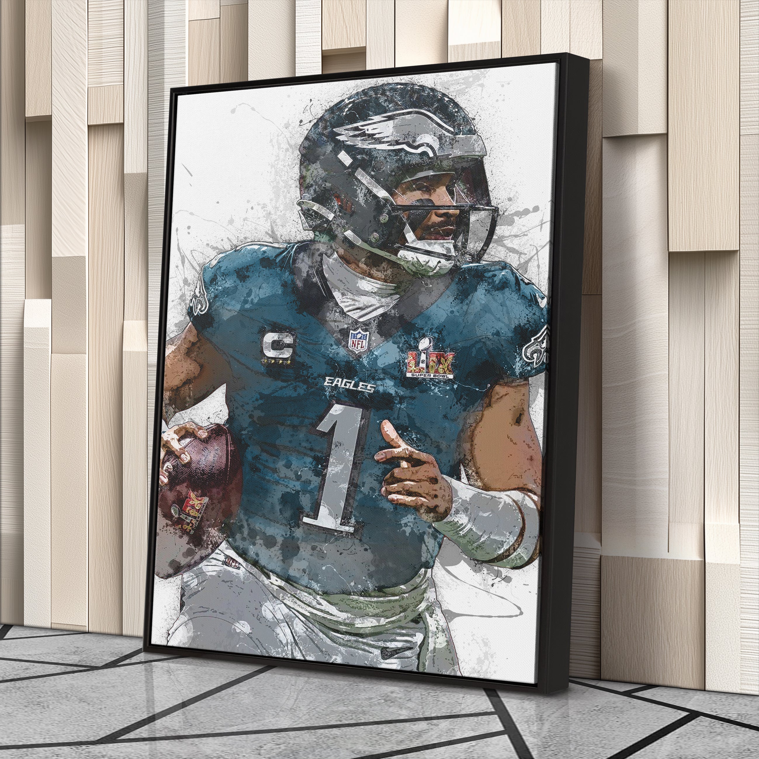 Jalen Hurts Canvas Art - Philadelphia Eagles Wall Decor