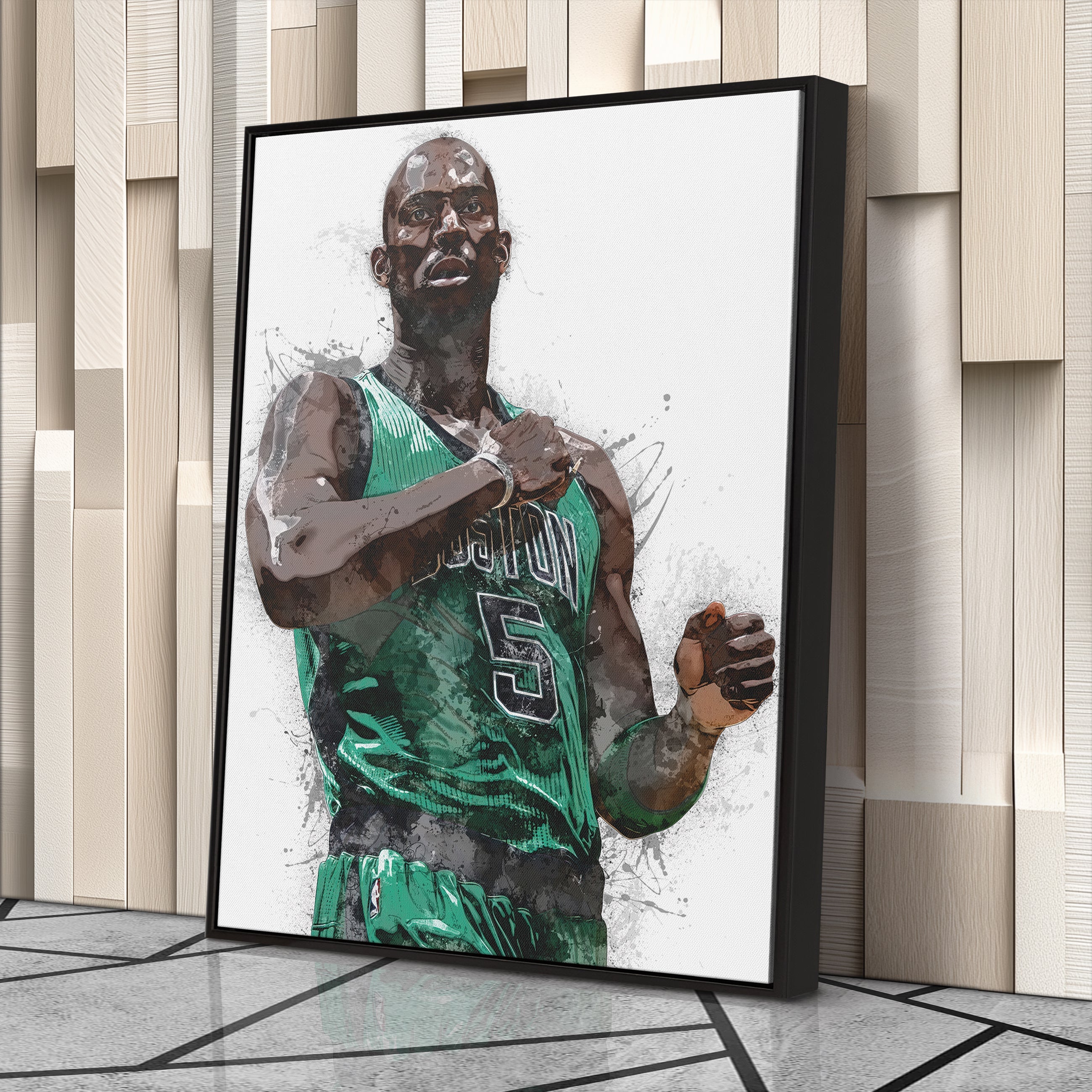 Kevin Garnett Canvas Art – Boston Celtics Wall Decor
