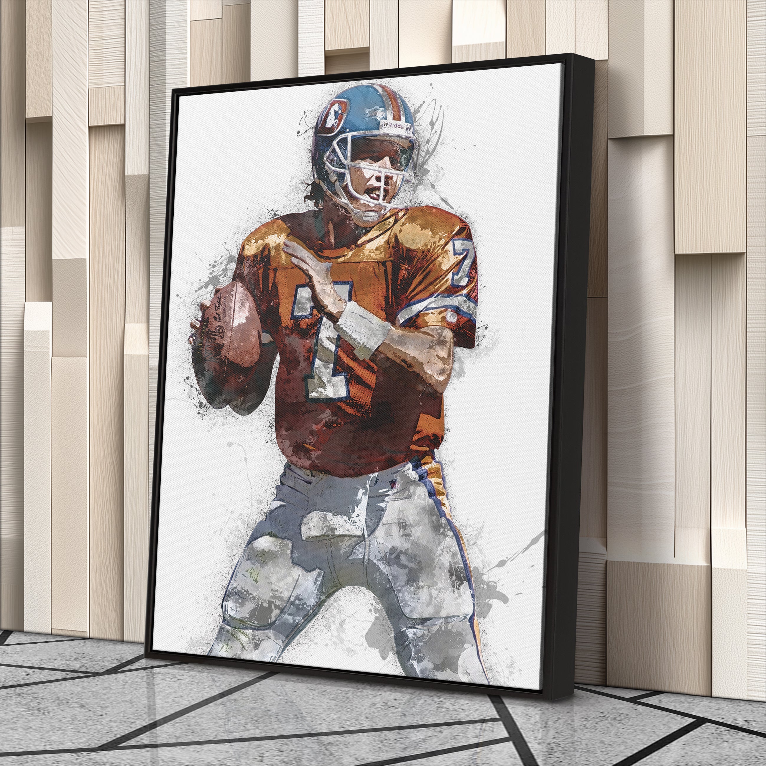 John Elway Canvas Art – Denver Broncos Wall Decor