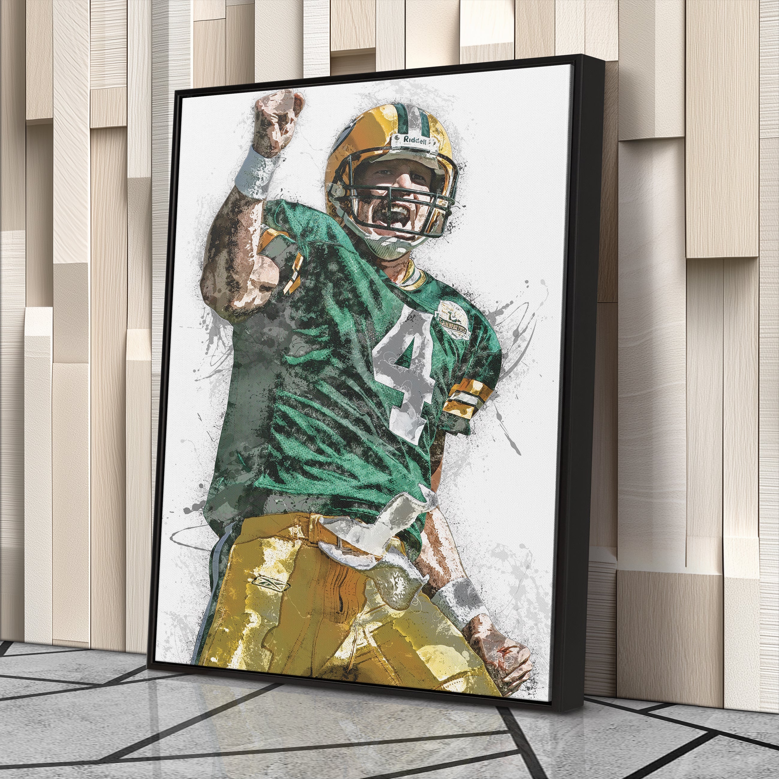 Brett Favre Canvas Art – Green Bay Packers Wall Decor