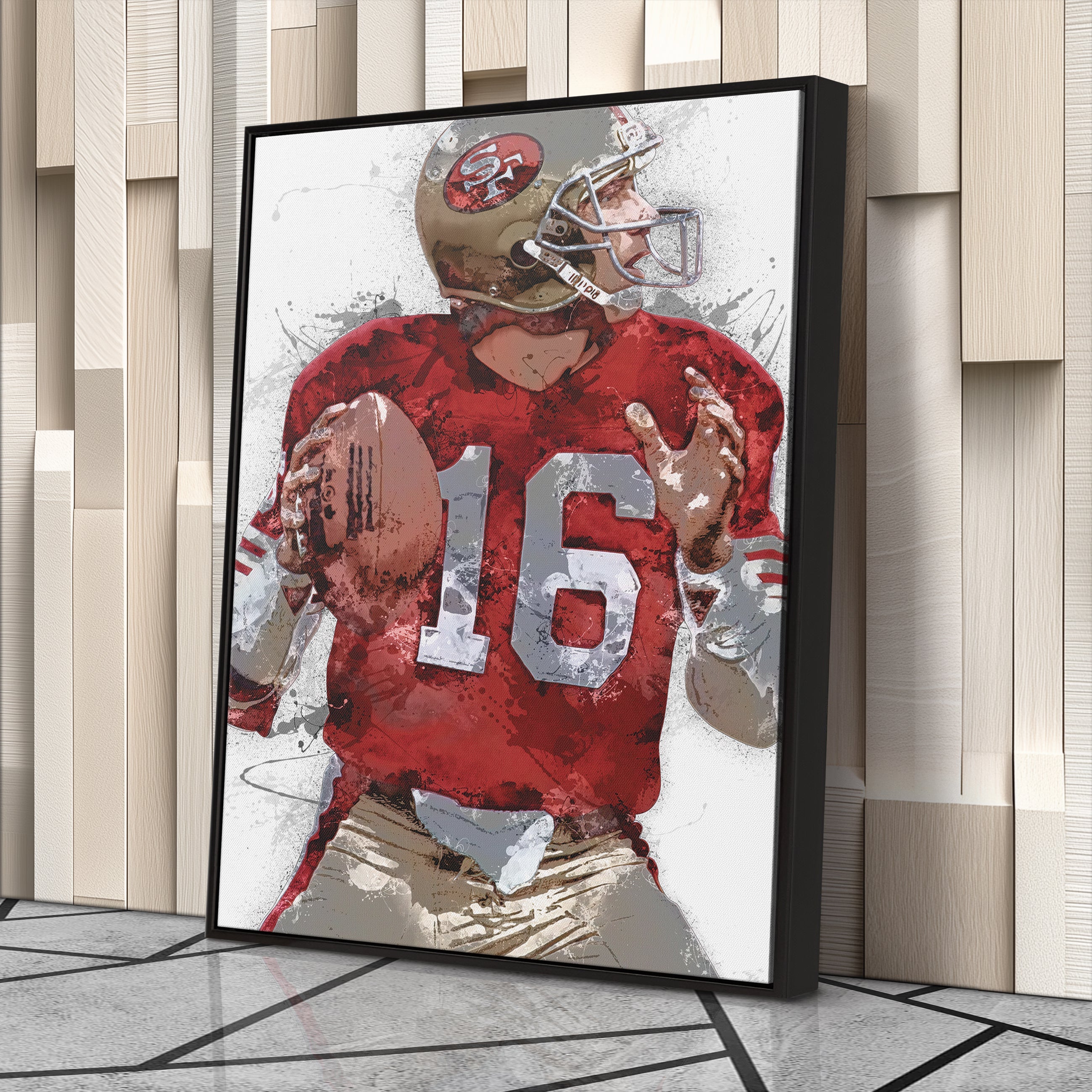 Joe Montana Canvas Art – San Francisco 49ers Wall Decor