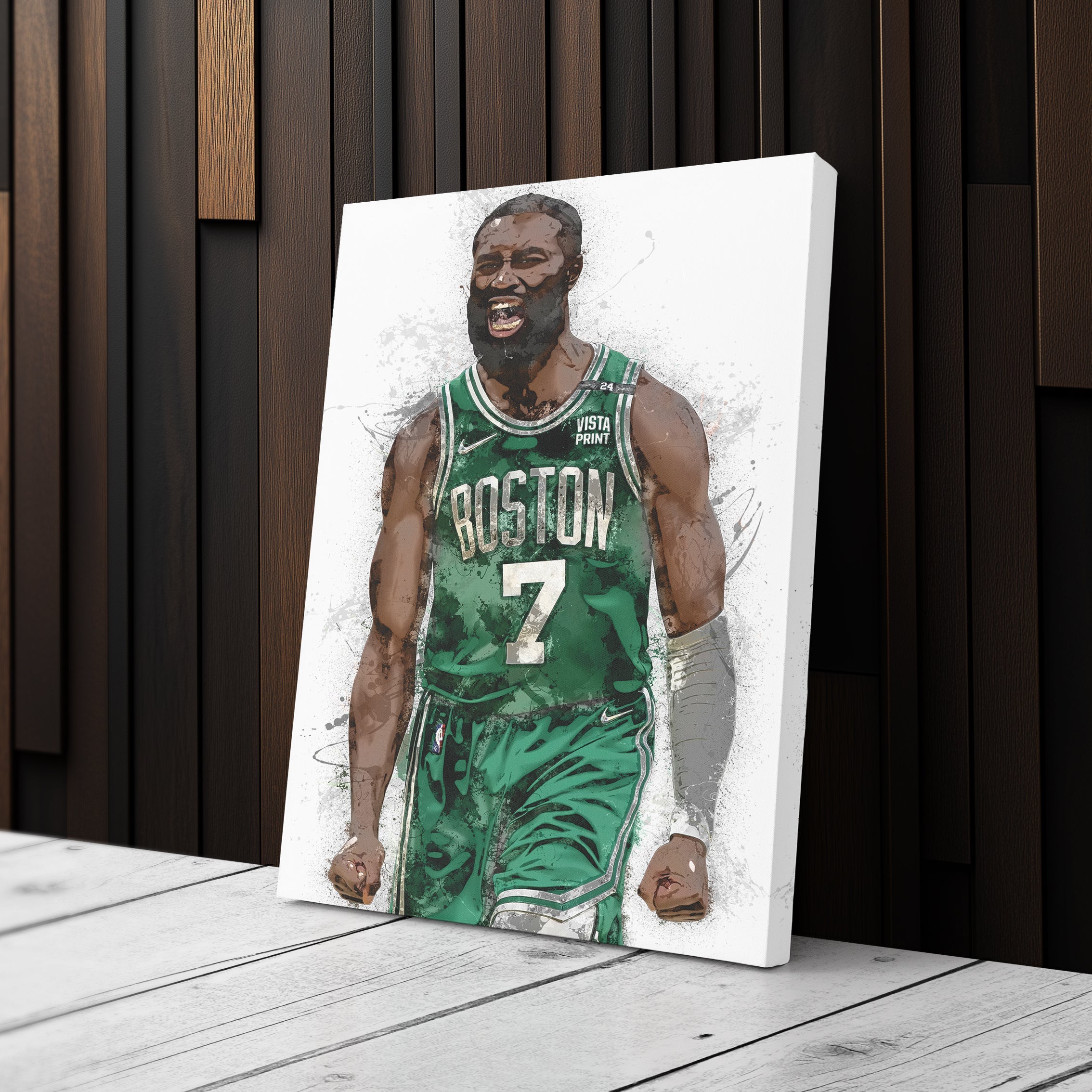 Jaylen Brown Canvas Art – Boston Celtics Wall Decor