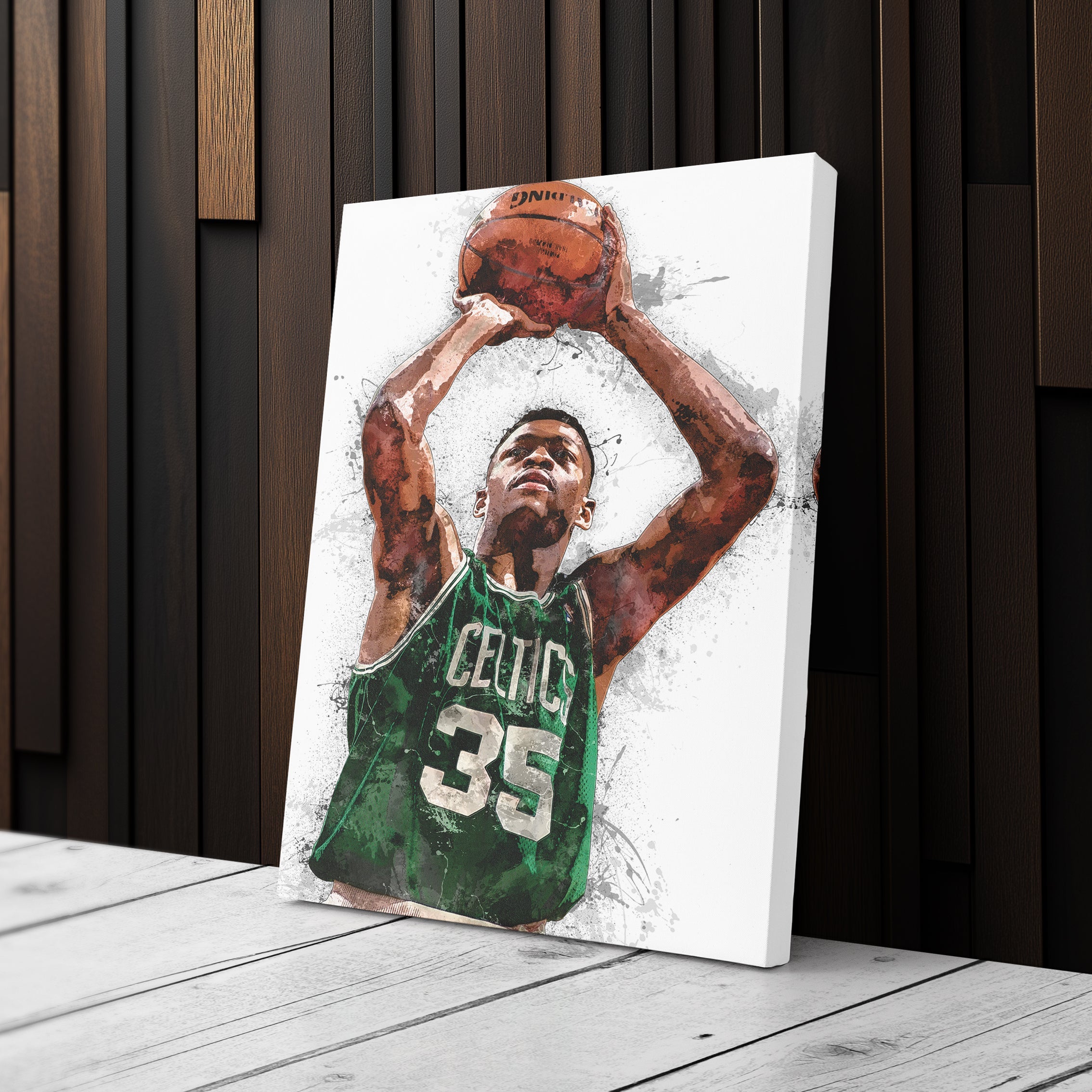 Reggie Lewis Canvas Art – Boston Celtics Wall Decor