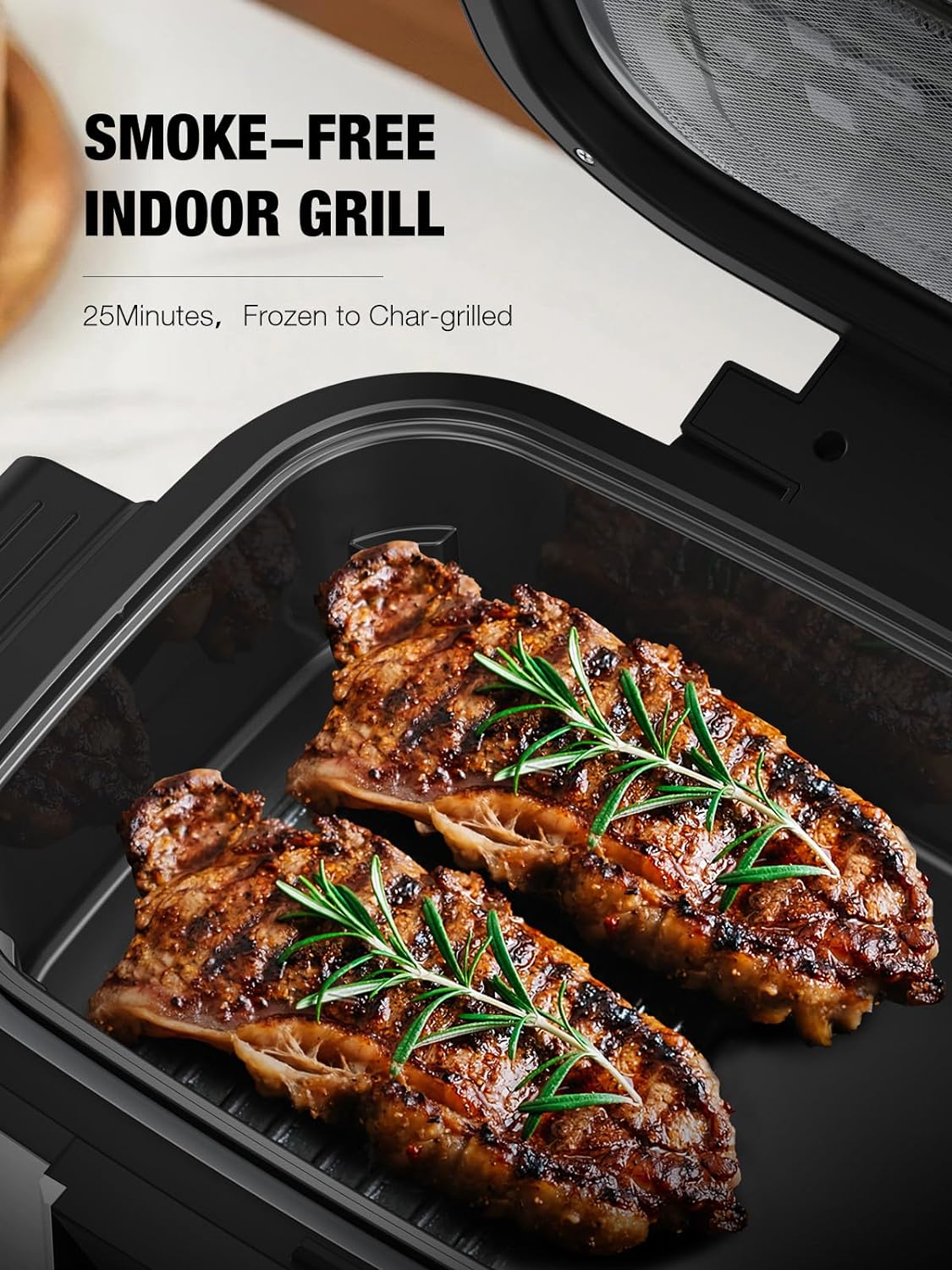 5-IN-1 5QT  Indoor Air Fry, Crisps, Roasts, Reheats, & Dehydrates, for Quick, Easy Meals,Nonstick,Black