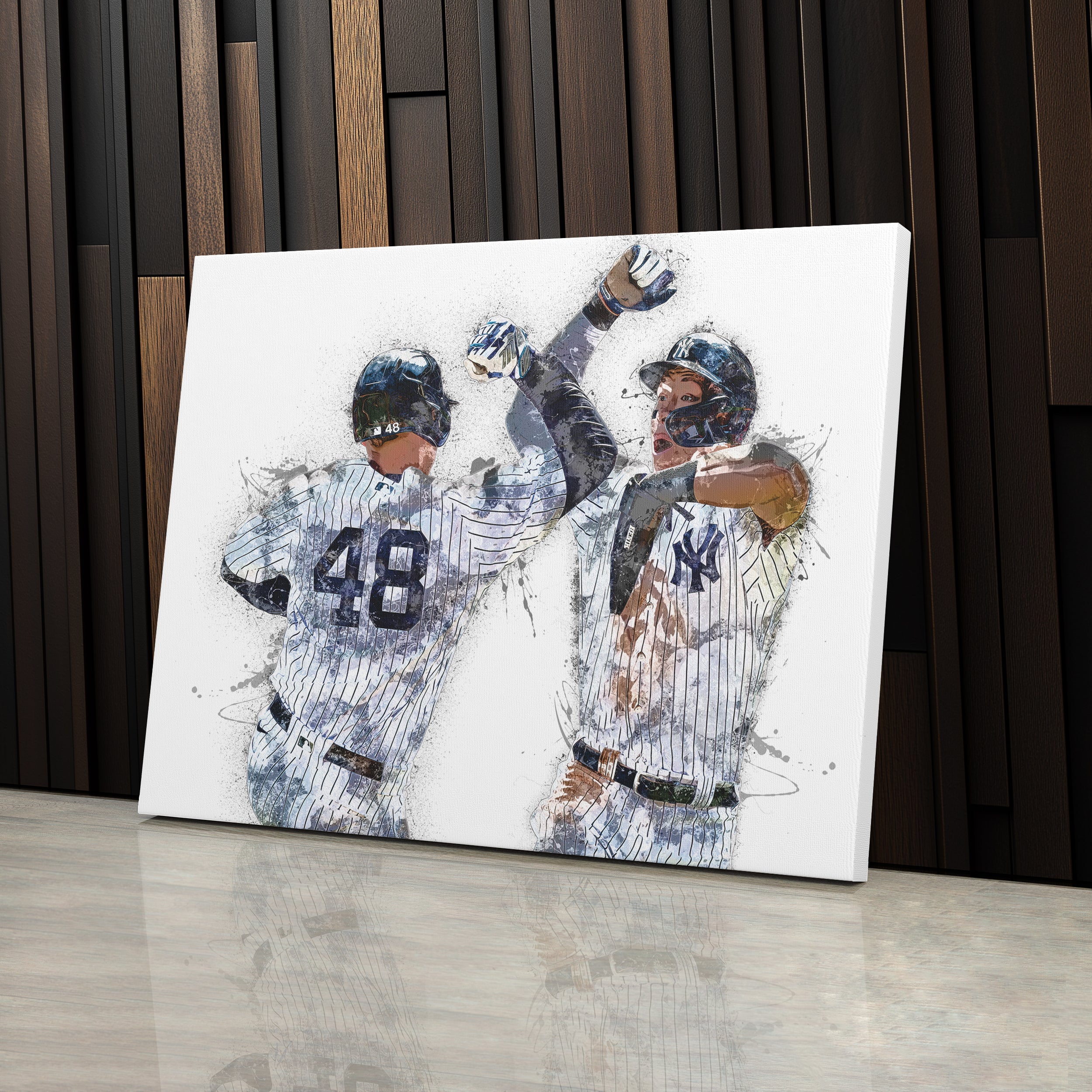 Aaron Judge & Anthony Rizzo Canvas Art – New York Yankees Wall Decor