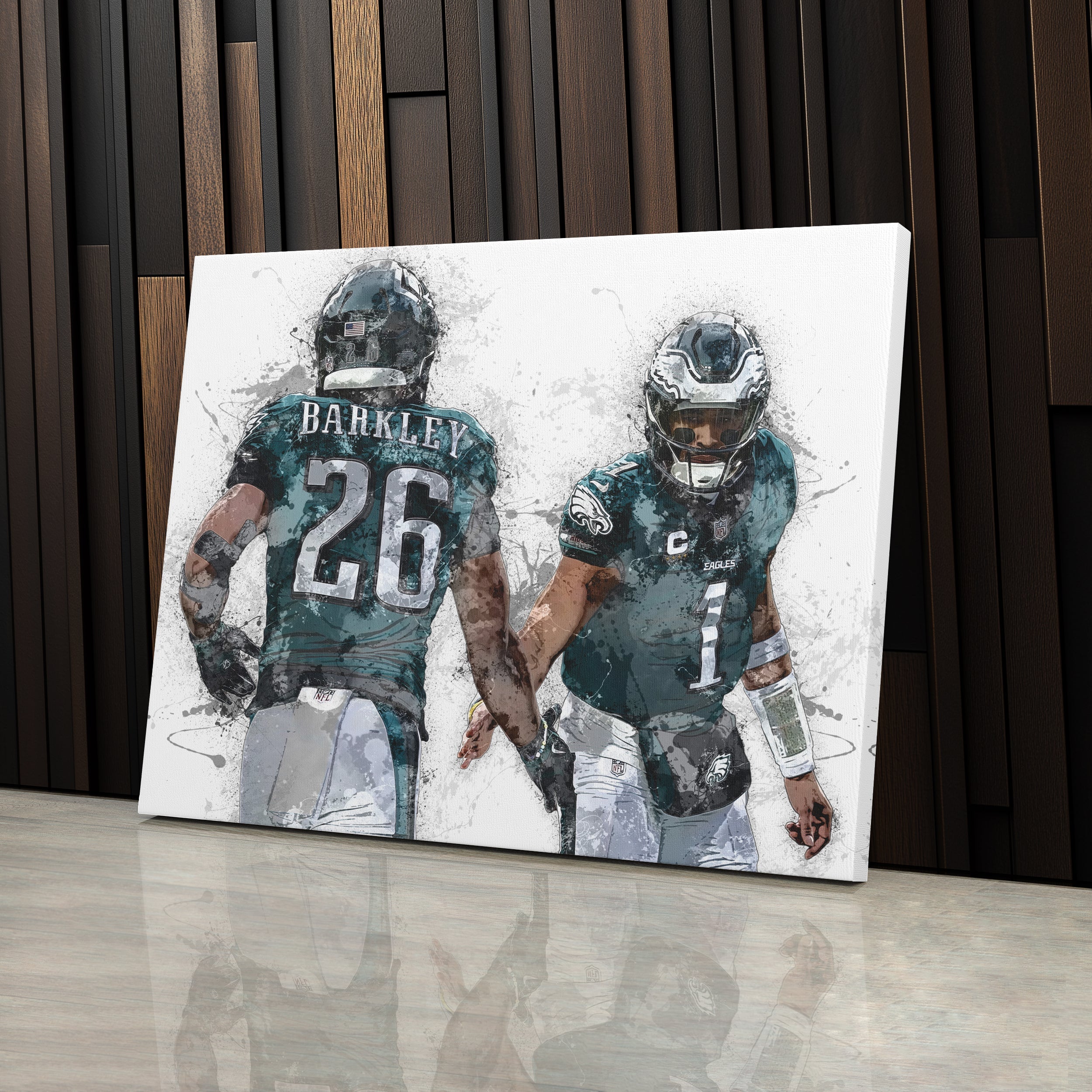 Jalen Hurts & Saquon Barkley Canvas Art – Philadelphia Eagles Wall Art