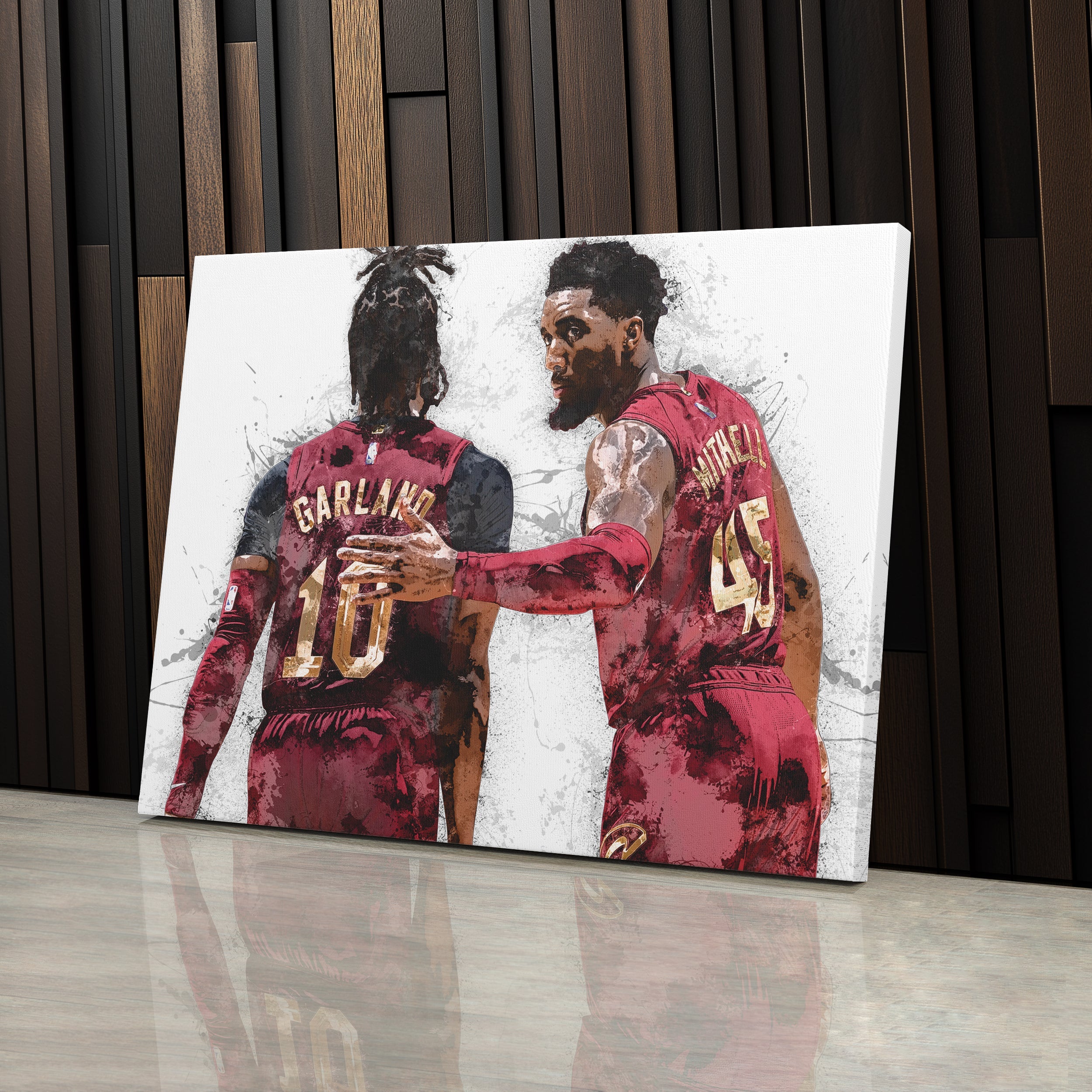 Donovan Mitchell & Darius Garland Canvas Art – Cleveland Cavaliers Wall Decor