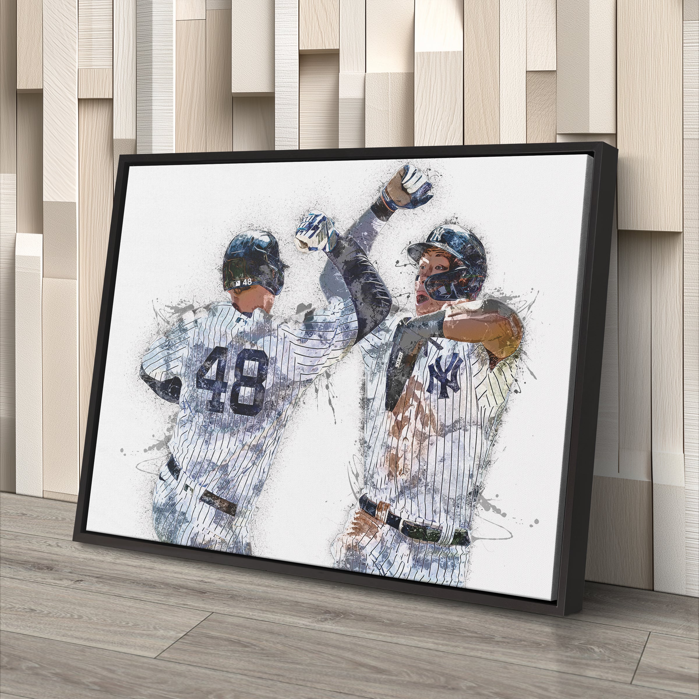 Aaron Judge & Anthony Rizzo Canvas Art – New York Yankees Wall Decor