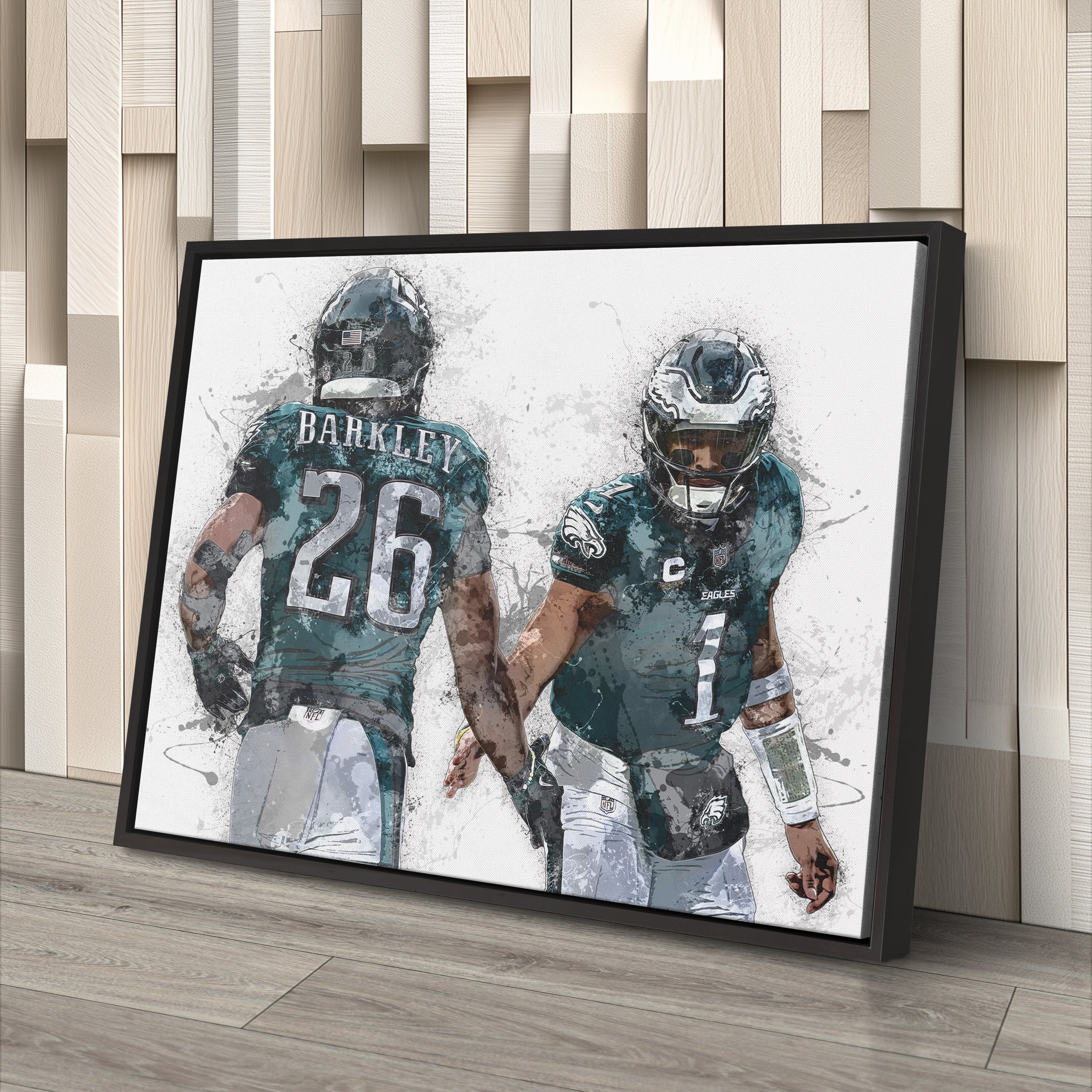 Jalen Hurts & Saquon Barkley Canvas Art – Philadelphia Eagles Wall Art
