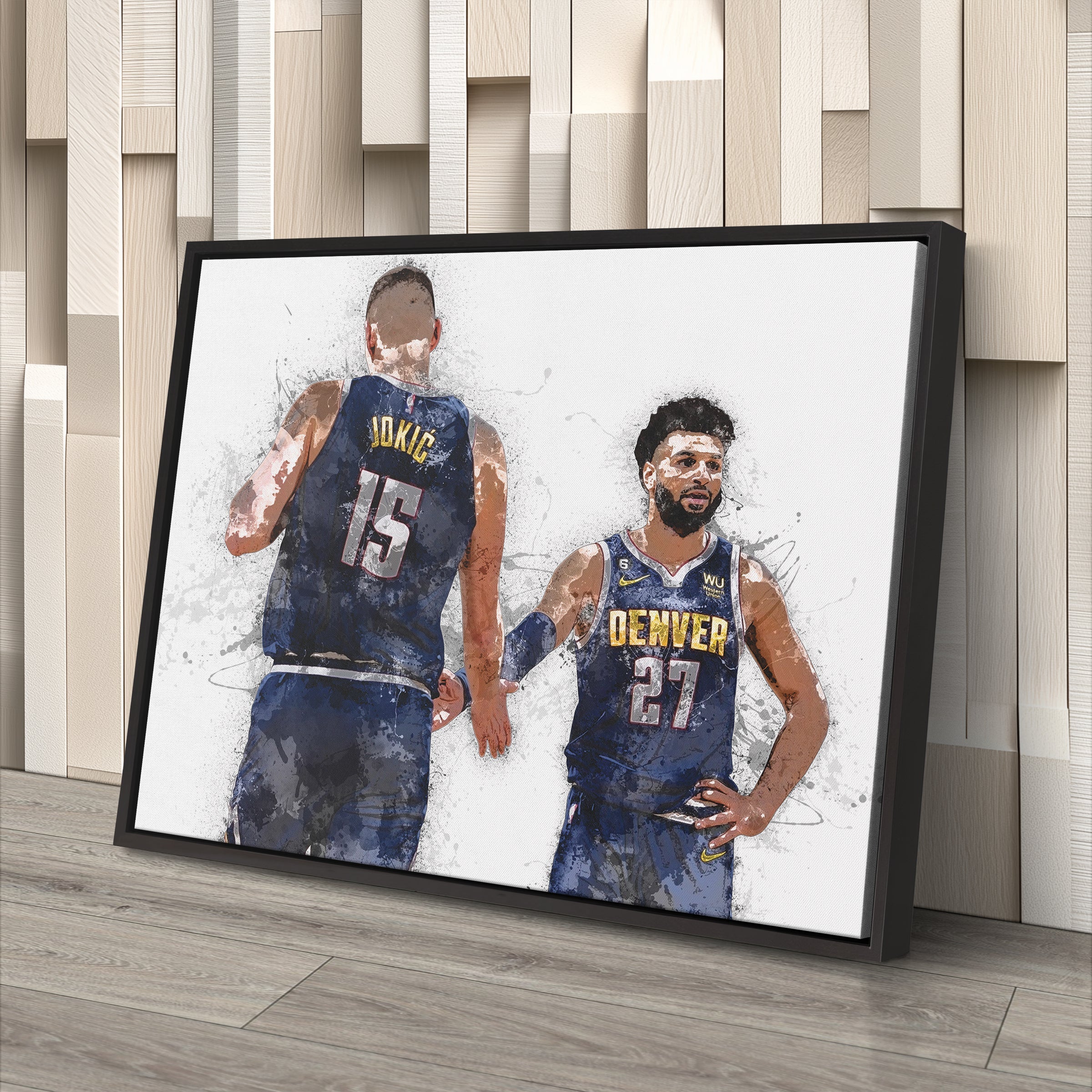 Nikola Jokic & Jamal Murray Canvas Art – Denver Nuggets Wall Decor