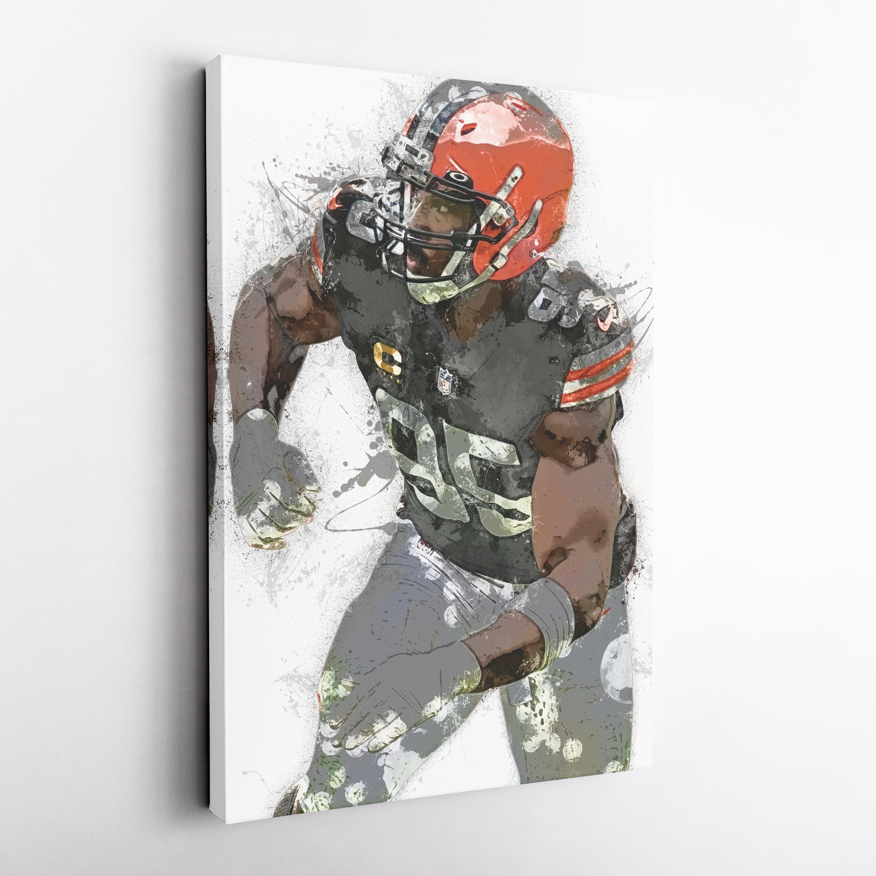 Myles Garrett Canvas Art – Cleveland Browns Wall Decor