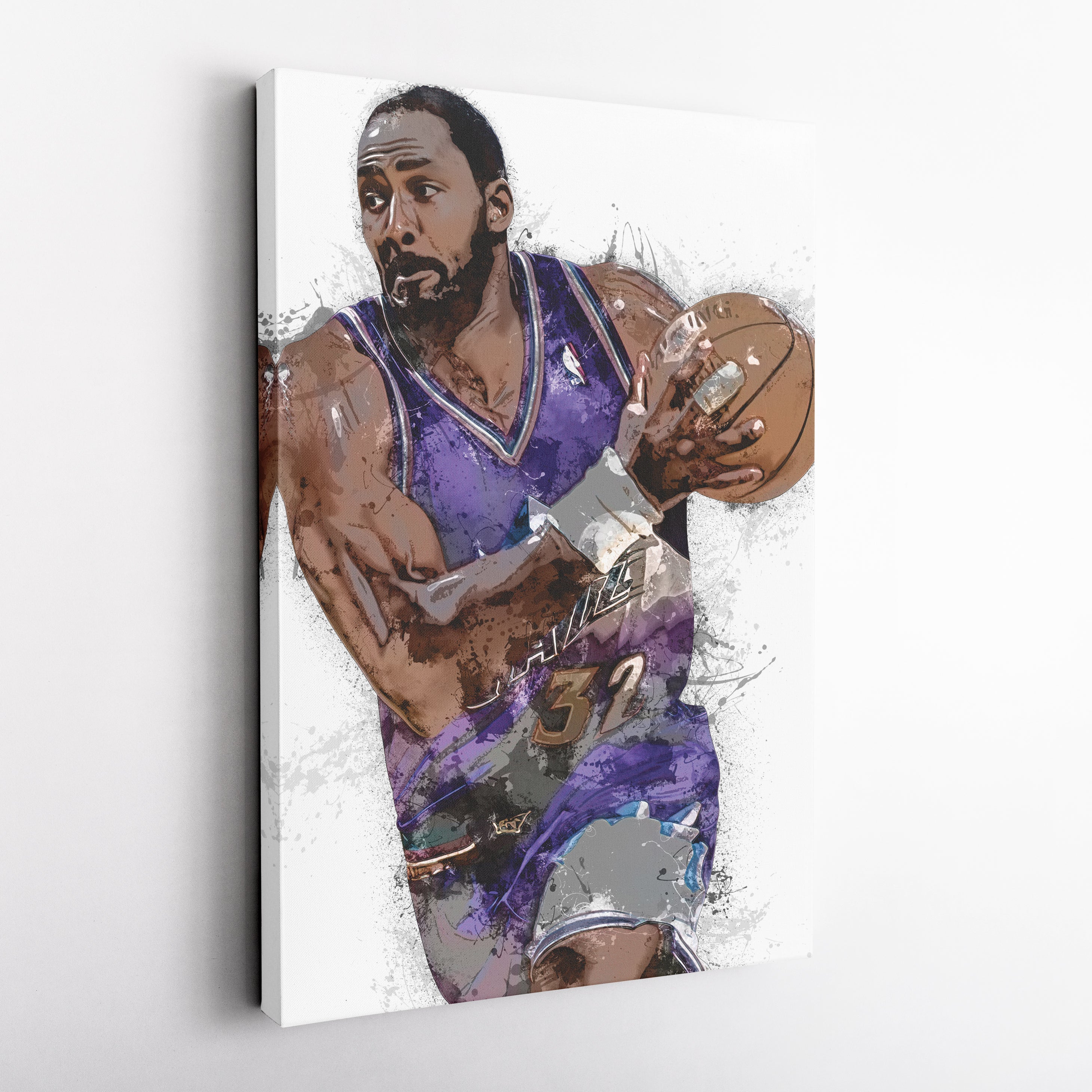 Karl Malone Canvas Art – Utah Jazz Wall Decor
