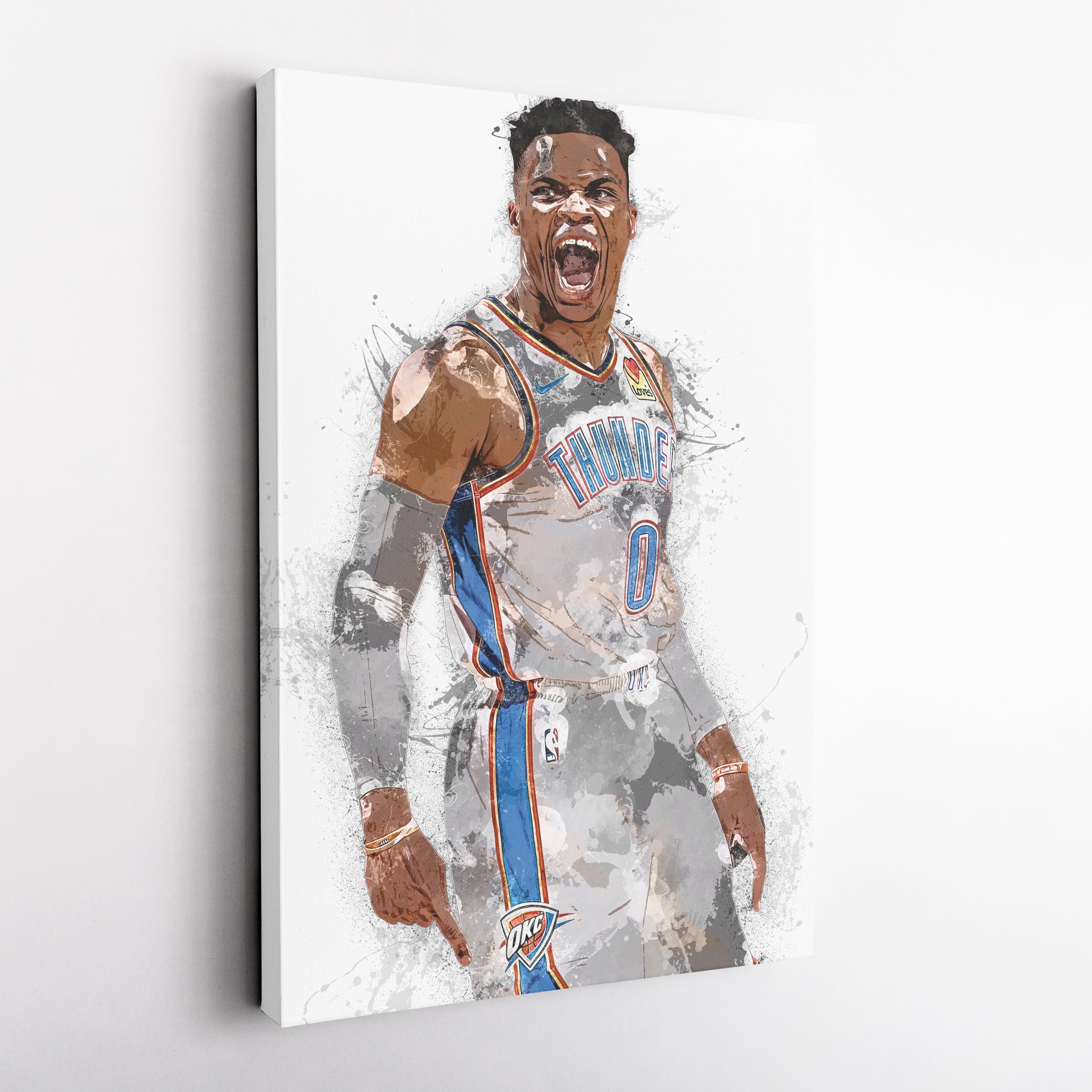 Russell Westbrook Canvas Art – Oklahoma City Thunder Wall Decor