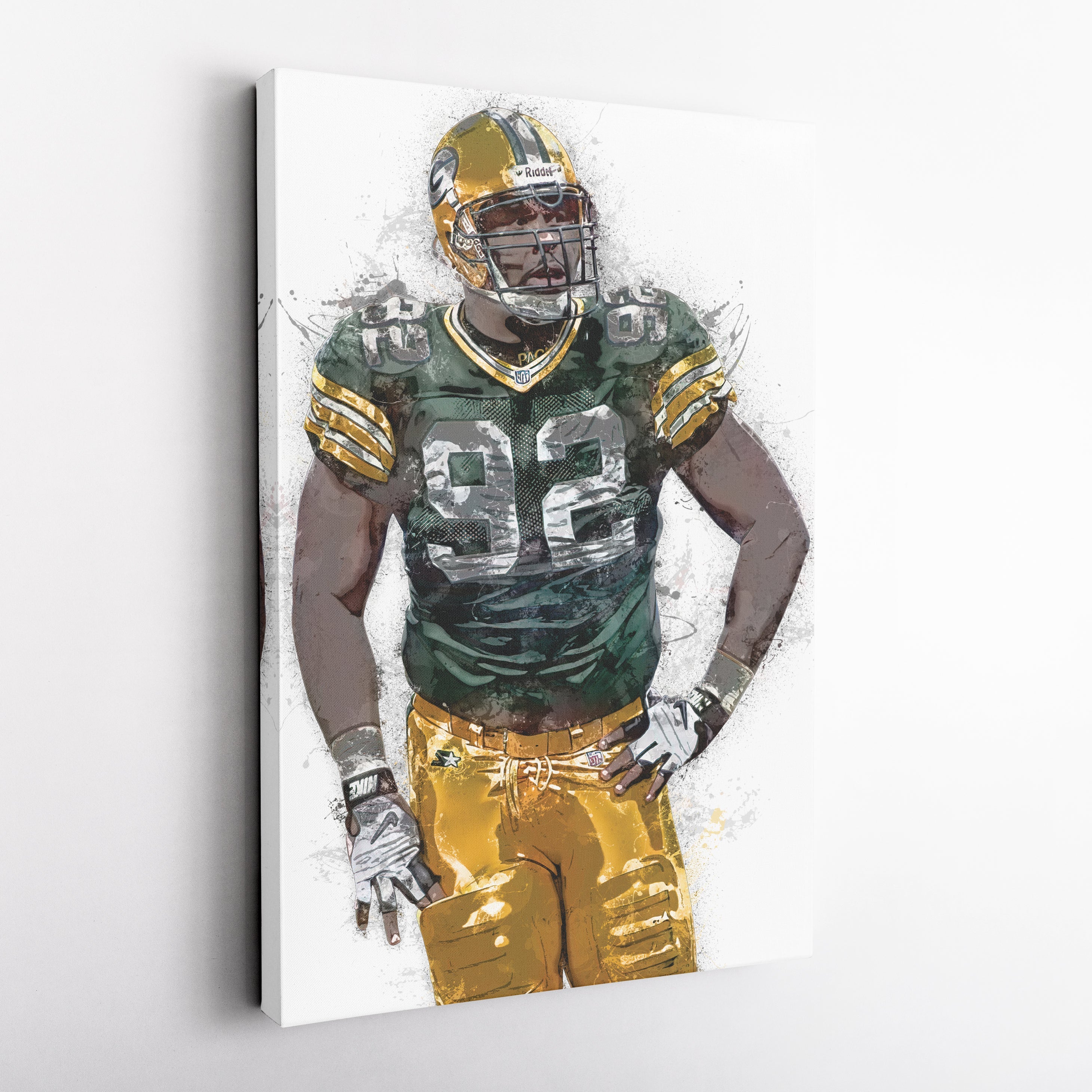 Reggie White Canvas Art – Green Bay Packers Wall Decor