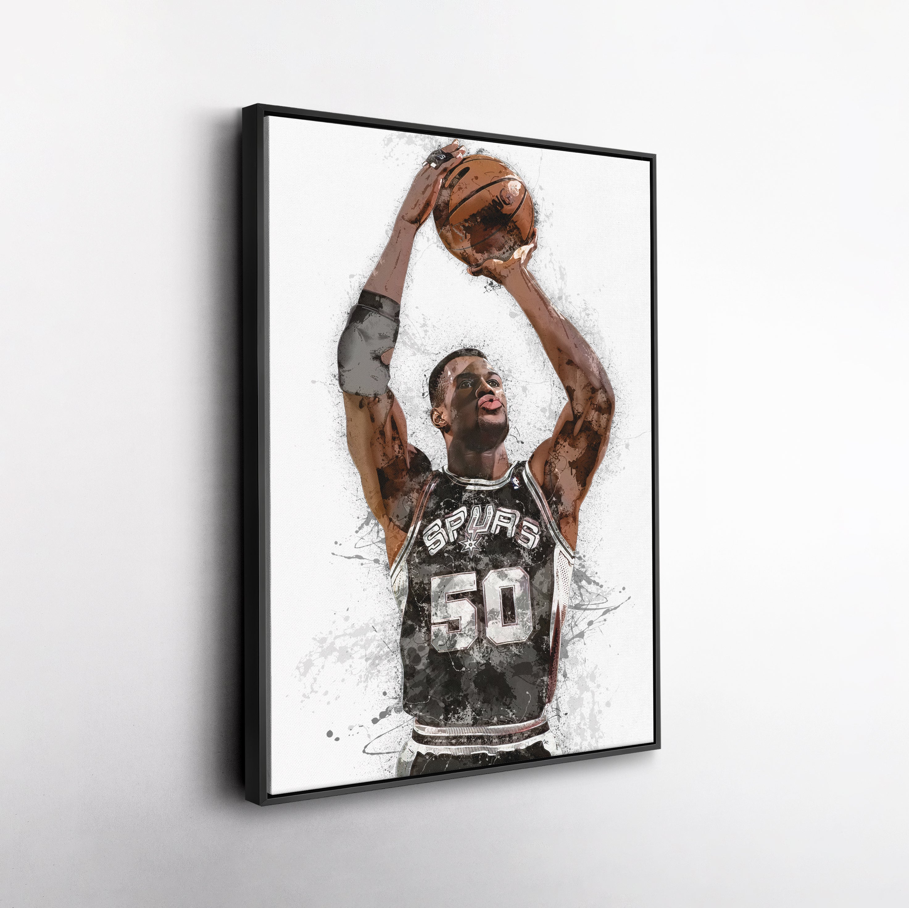 David Robinson Canvas Art – San Antonio Spurs Wall Decor