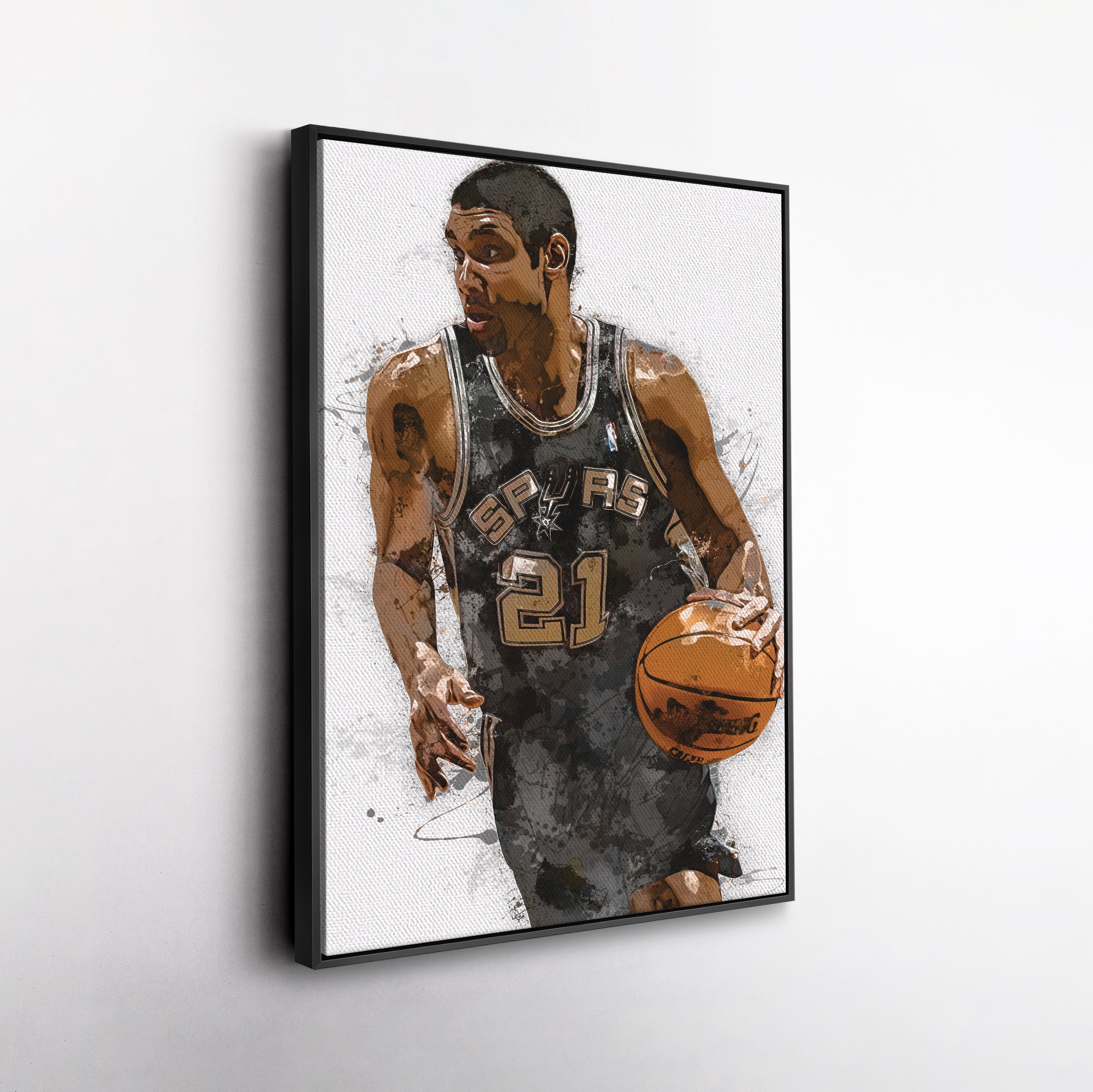 Tim Duncan Canvas Art – San Antonio Spurs Wall Decor