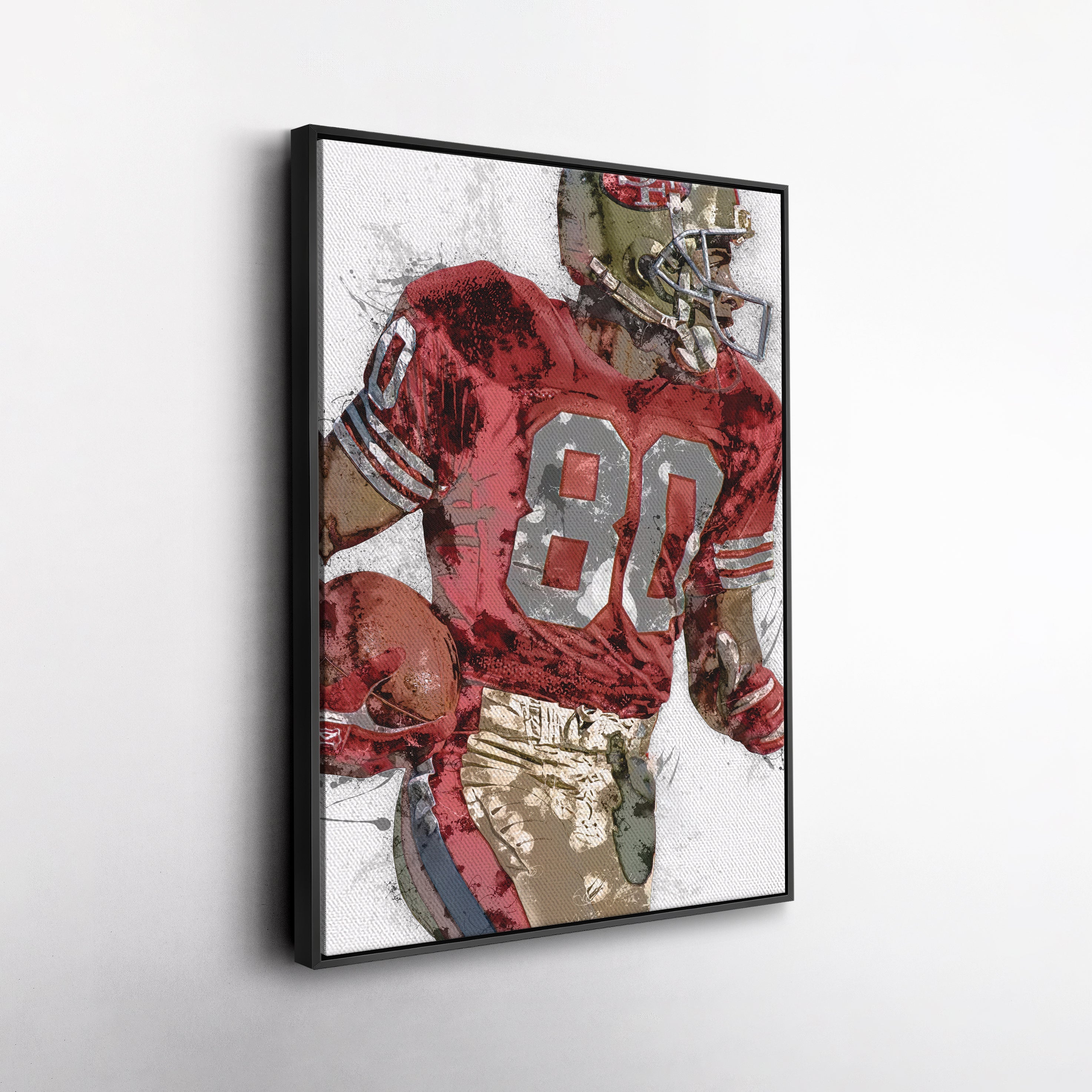 Jerry Rice Canvas Art – San Francisco 49ers Wall Decor