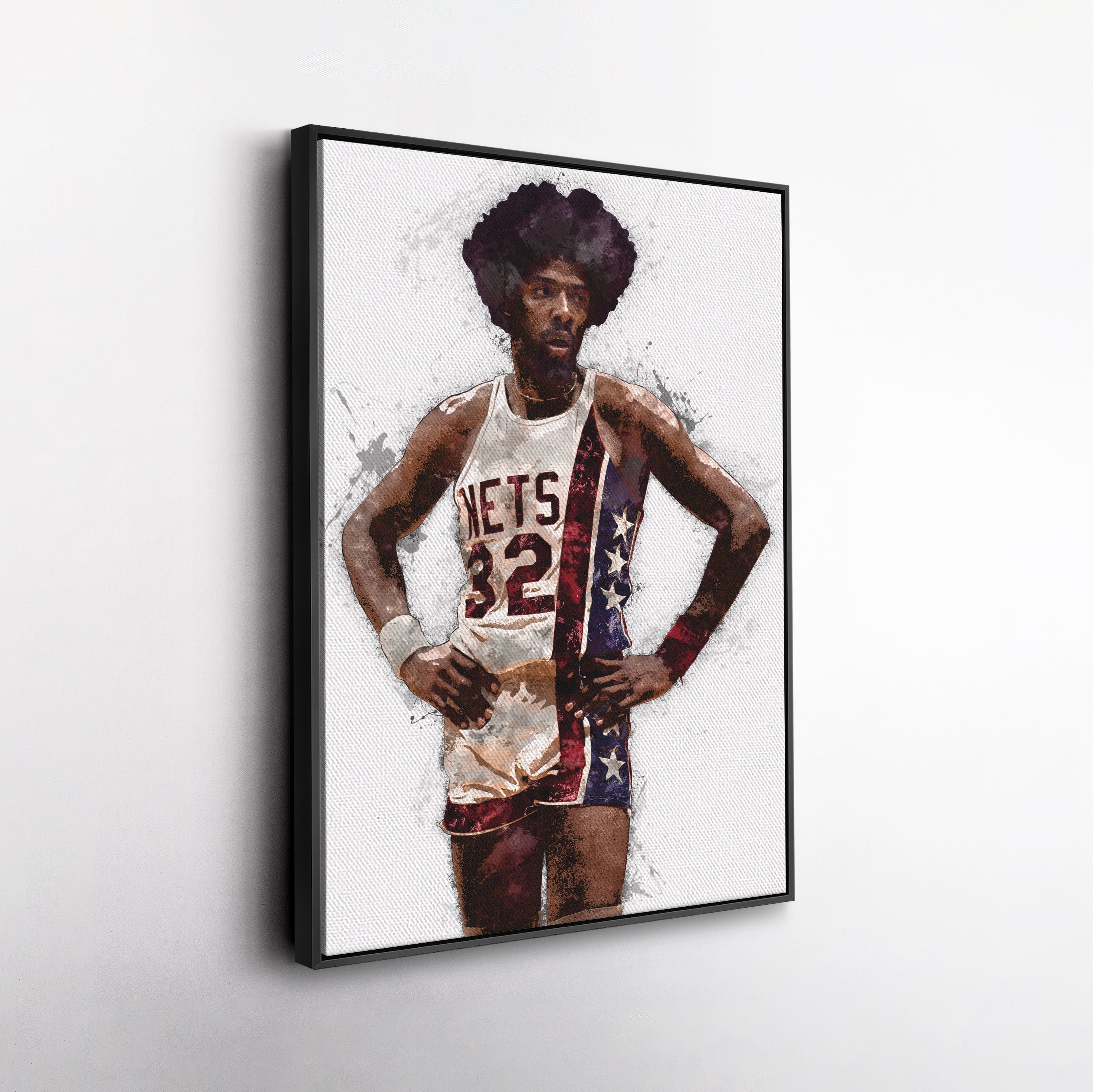 Julius Erving Canvas Art – New Jersey Nets Wall Decor