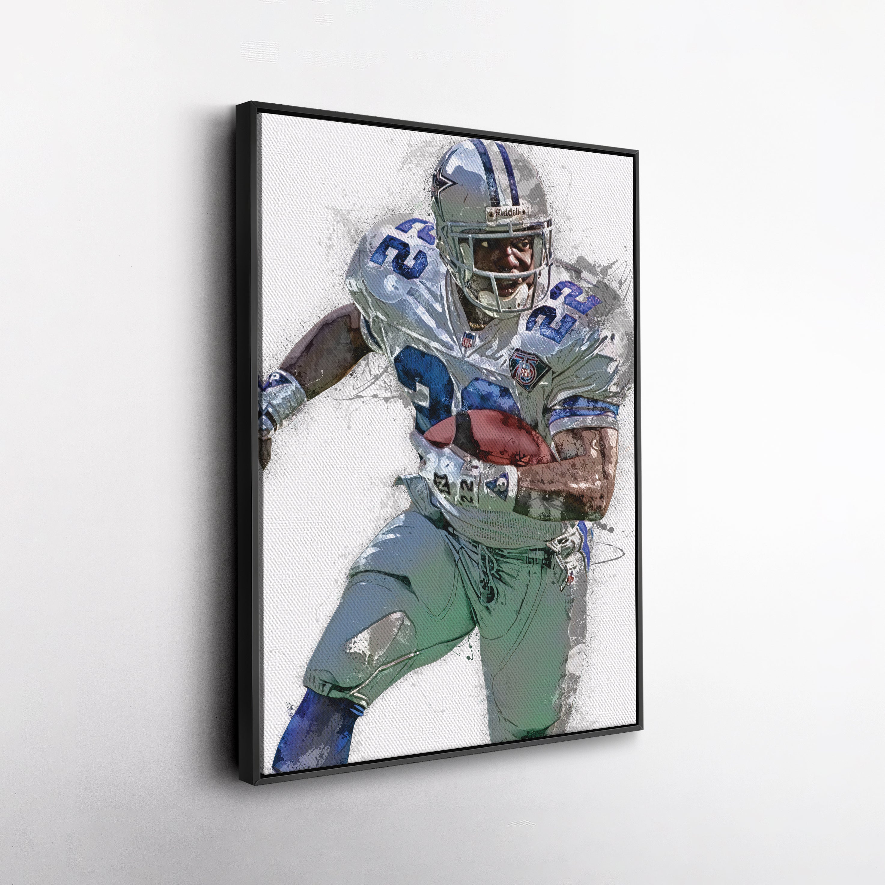 Emmitt Smith Canvas Art – Dallas Cowboys Wall Decor