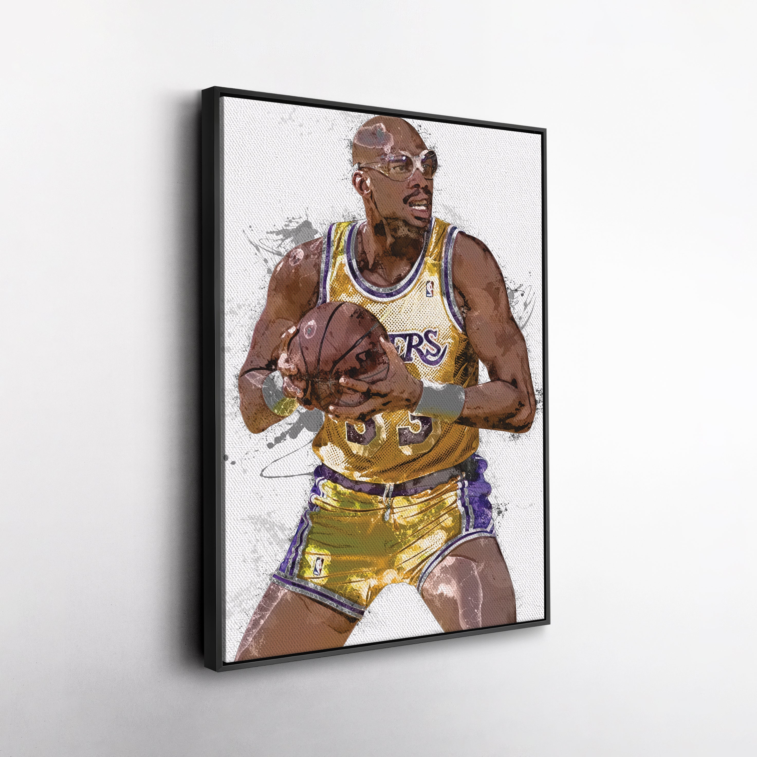 Kareem Abdul-Jabbar Canvas Art – Los Angeles Lakers Wall Decor