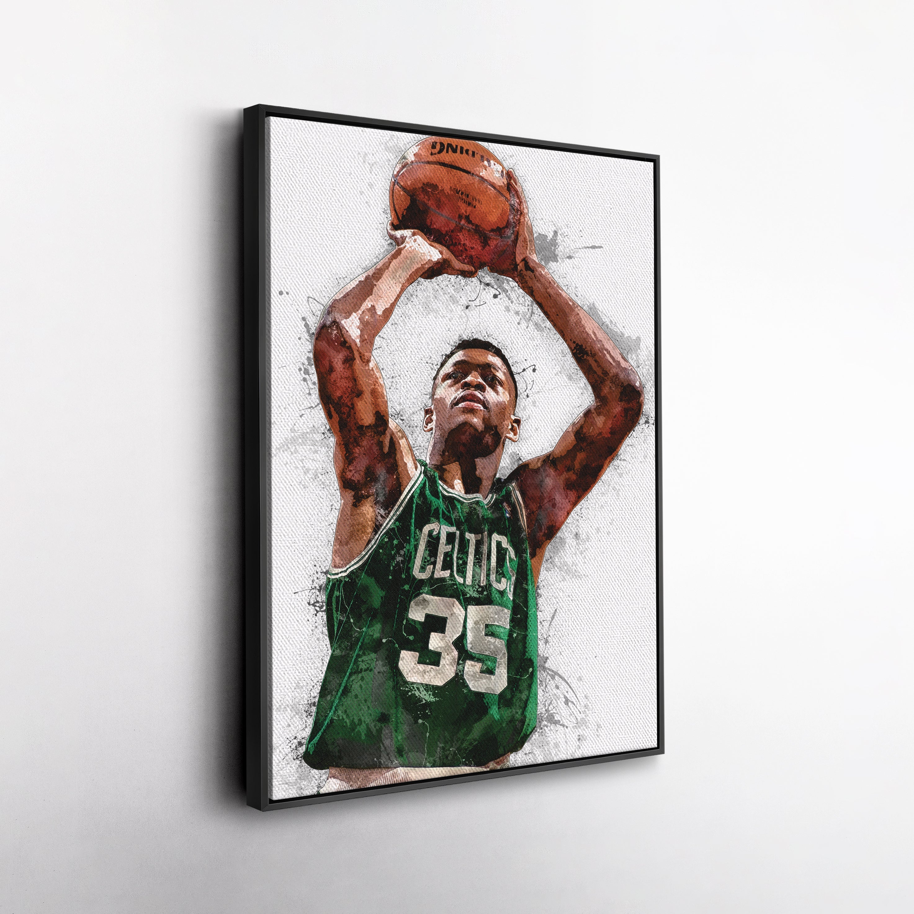 Reggie Lewis Canvas Art – Boston Celtics Wall Decor