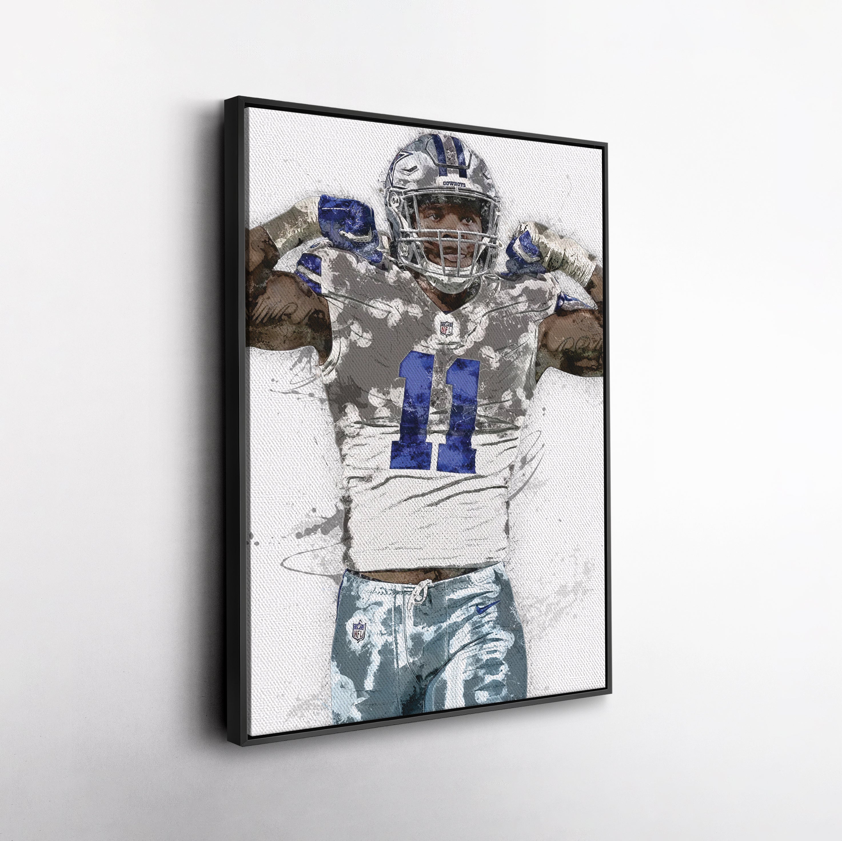 Micah Parsons Canvas Art – Dallas Cowboys Wall Decor